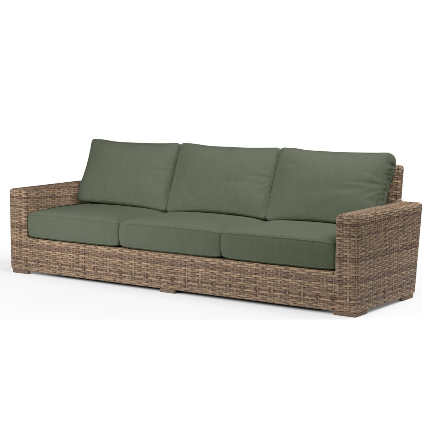 Sunset West Havana Cast Sage w/Self Welt Outdoor Sofa