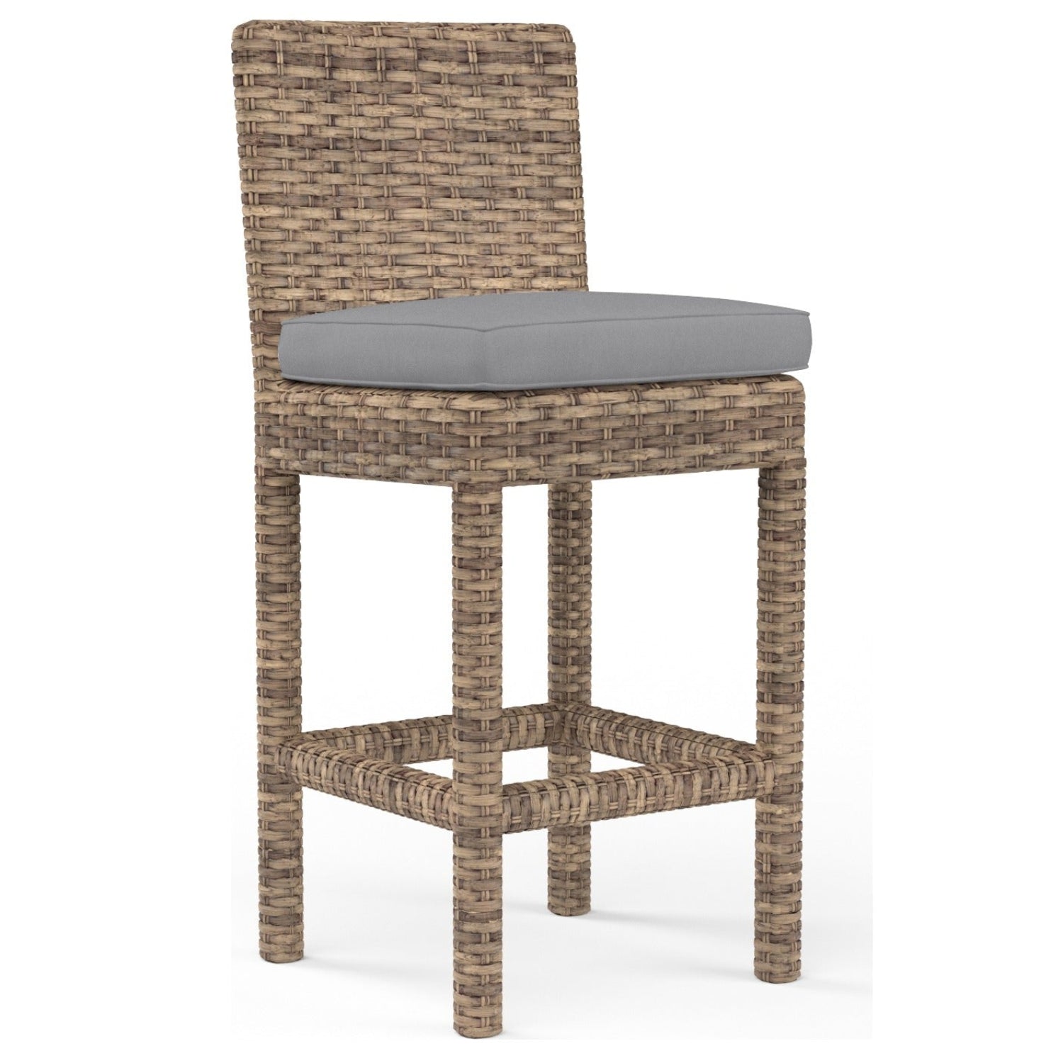 Sunset West Havana Canvas Granite w/Self Welt Outdoor Barstool Set of 2