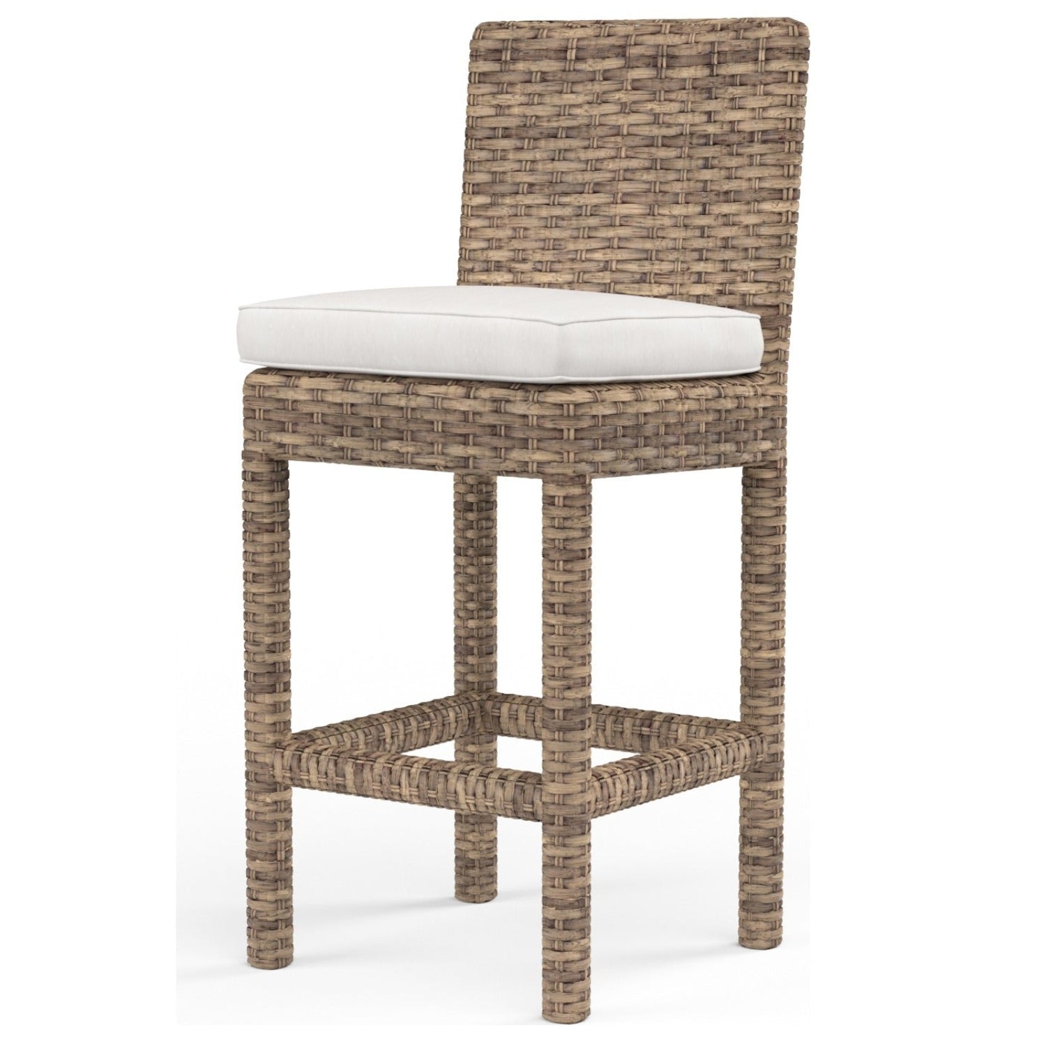 Sunset West Havana Canvas Flax w/Self Welt Outdoor Counter Stool Set of 2