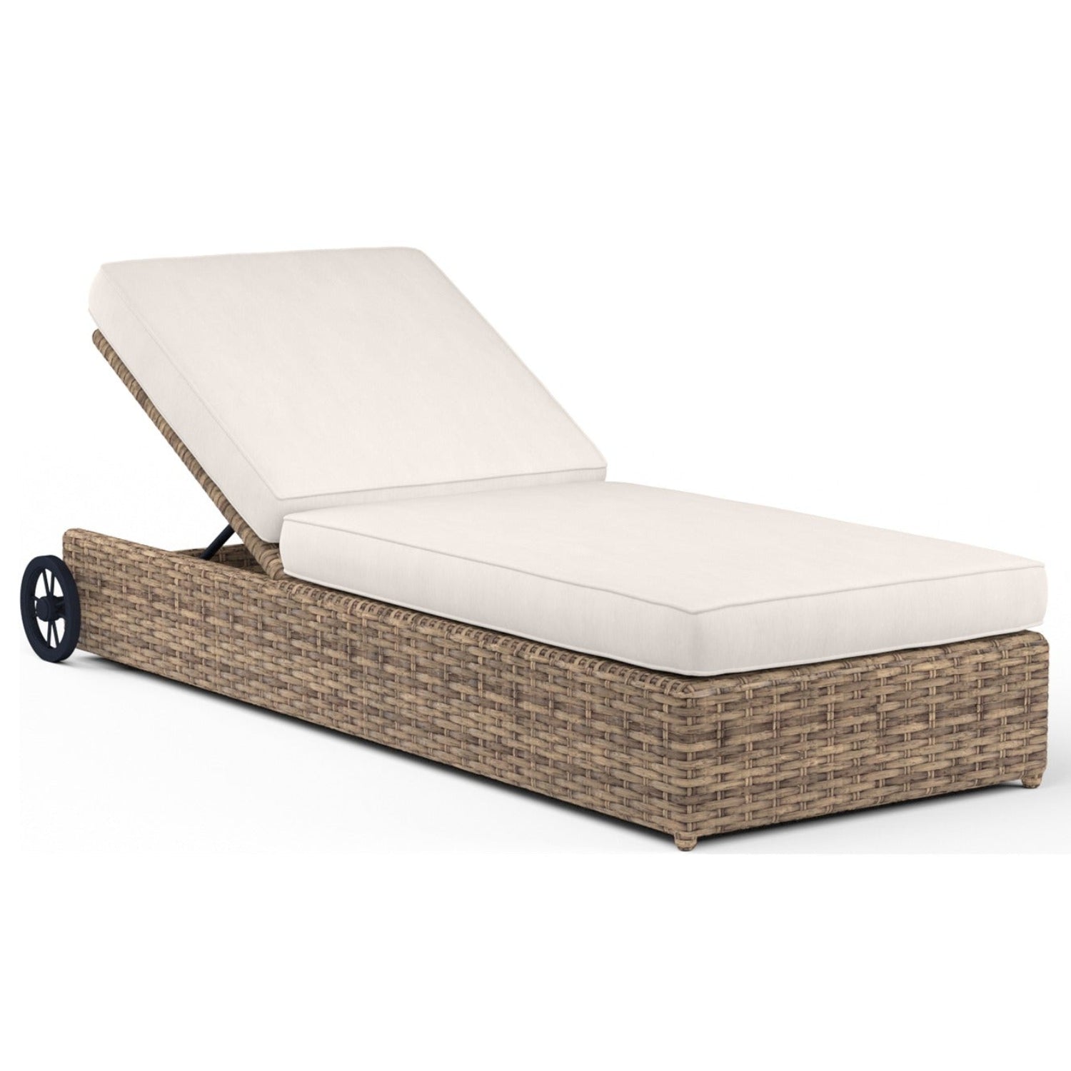 Sunset West Havana Canvas Natural w/Self Welt Outdoor Adjustable Chaise