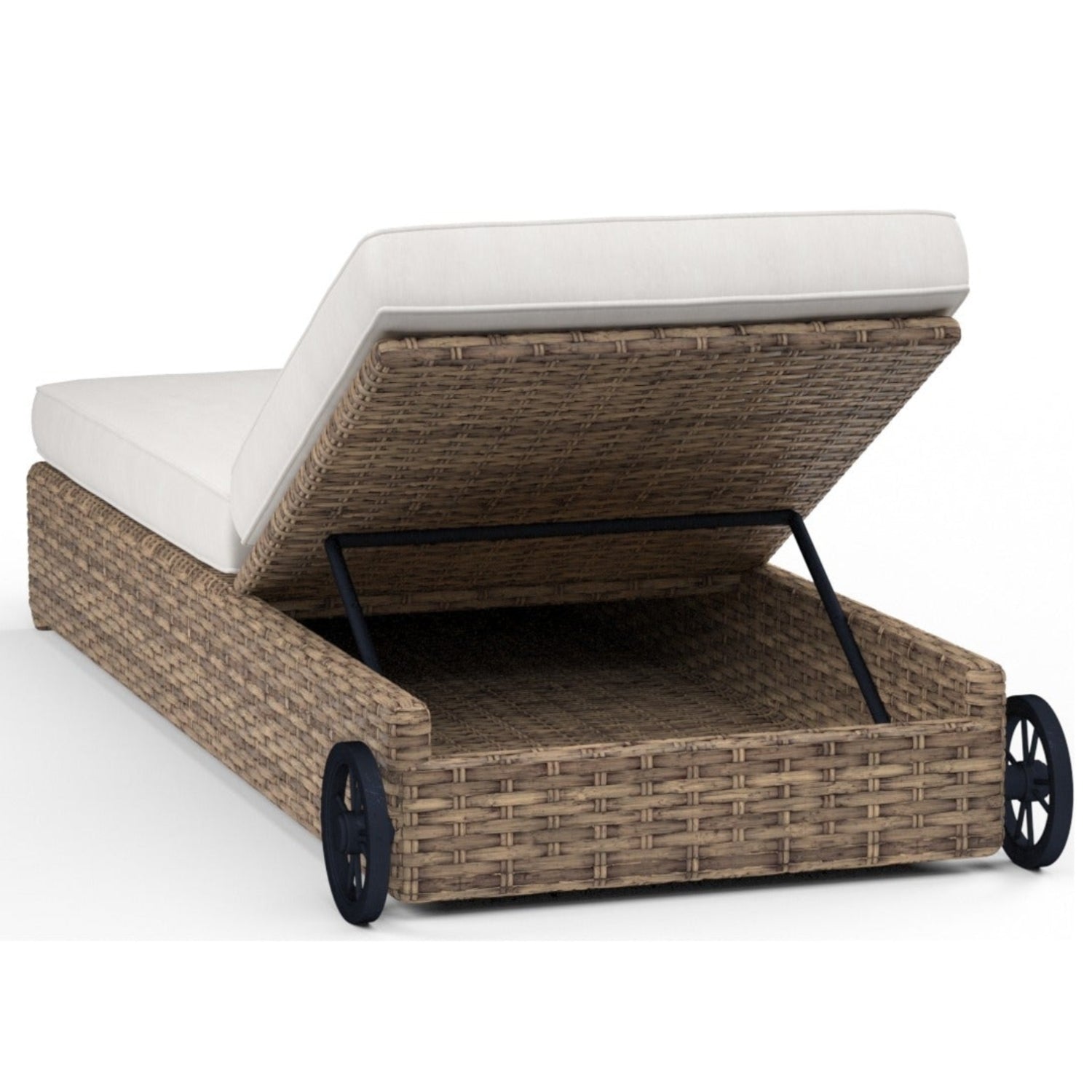 Sunset West Havana Canvas Flax w/Self Welt Outdoor Adjustable Chaise