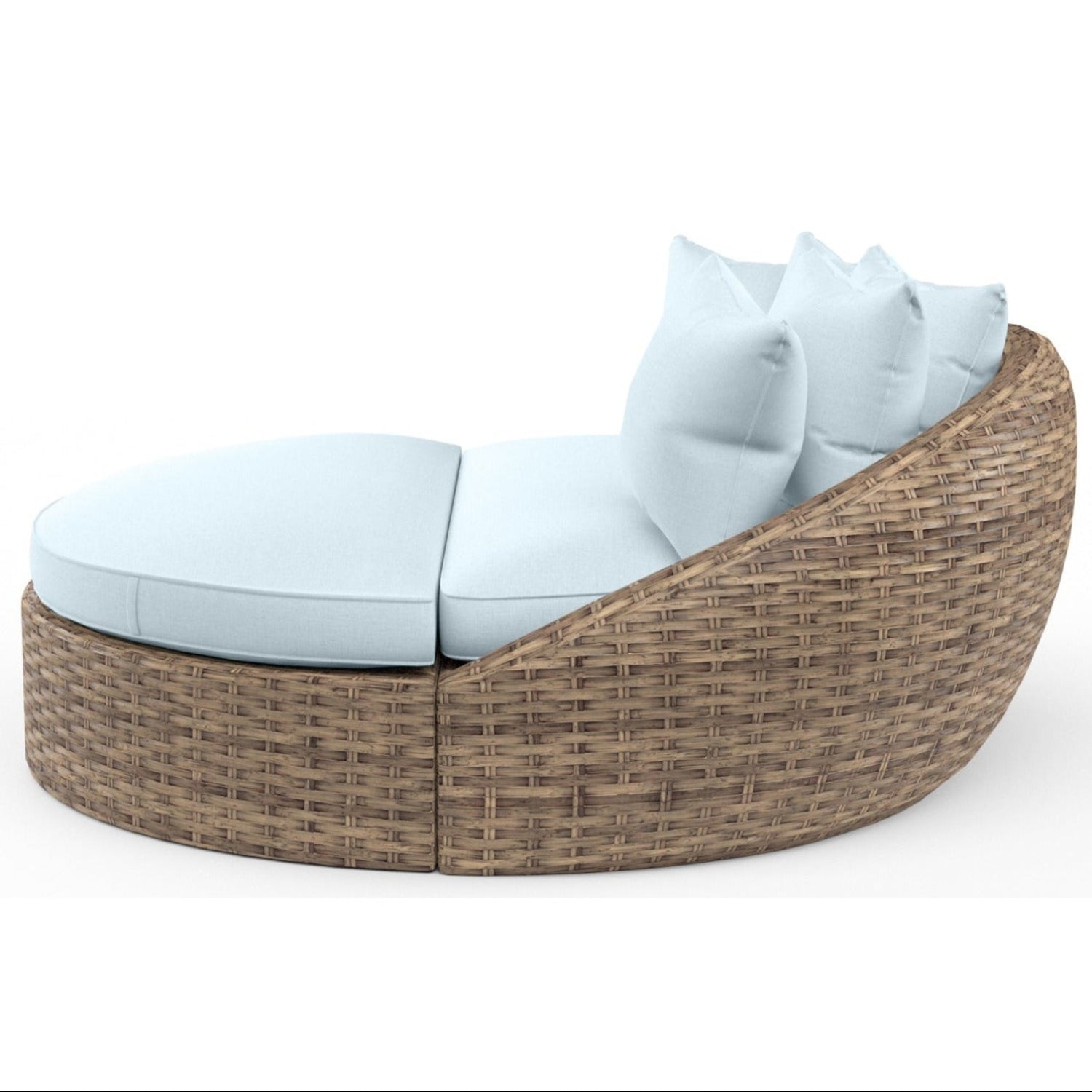 Sunset West Havana Canvas Skyline w/Self Welt Round Outdoor Daybed
