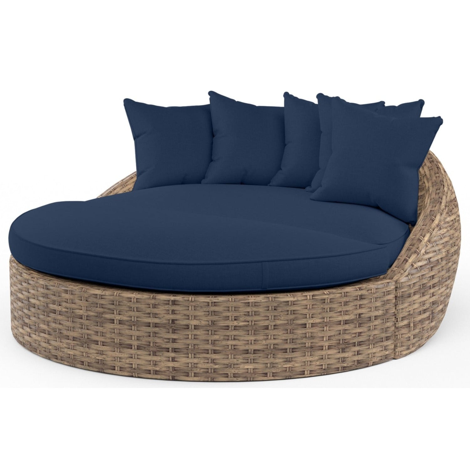 Sunset West Havana Spectrum Indigo w/Self Welt Round Outdoor Daybed