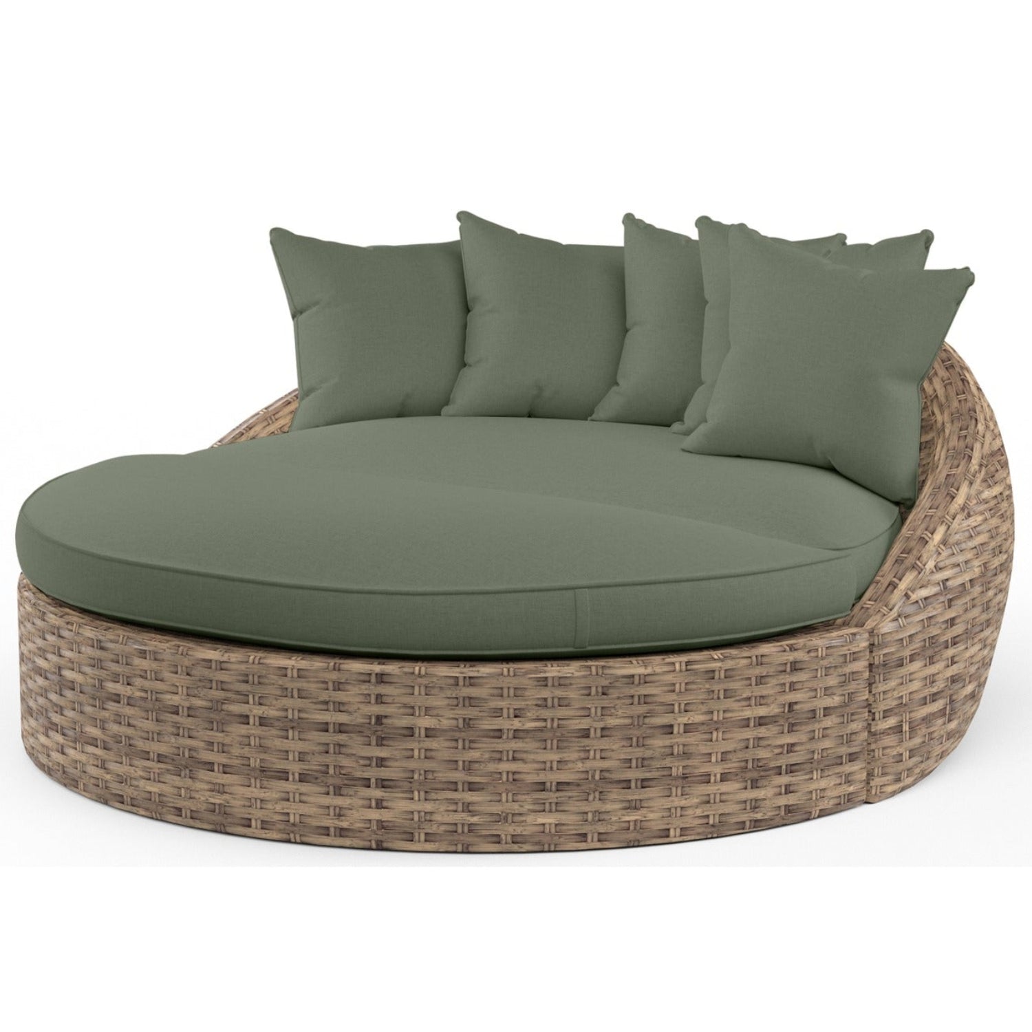 Sunset West Havana Cast Sage w/Self Welt Round Outdoor Daybed