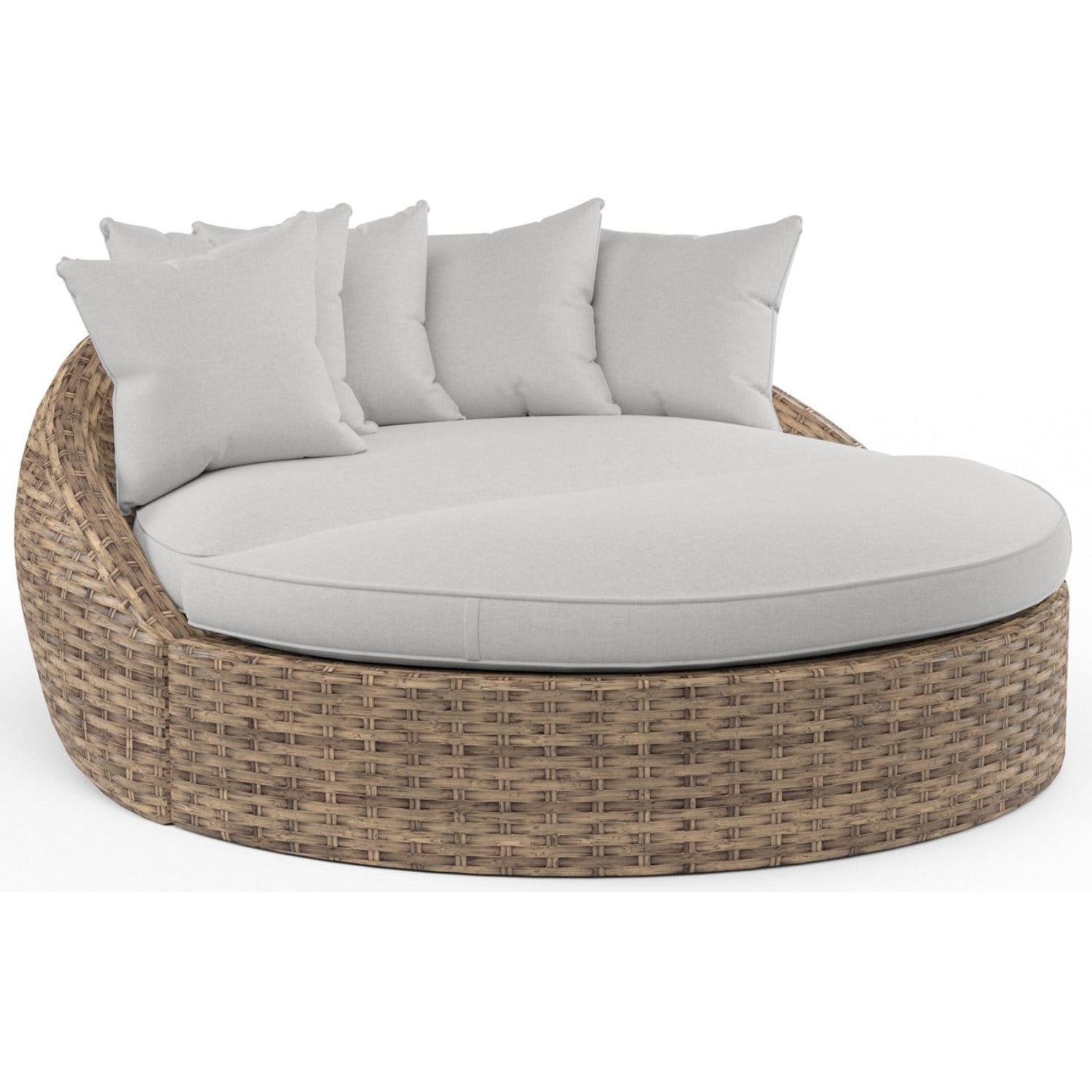 Sunset West Havana Canvas Granite w/Self Welt Round Outdoor Daybed