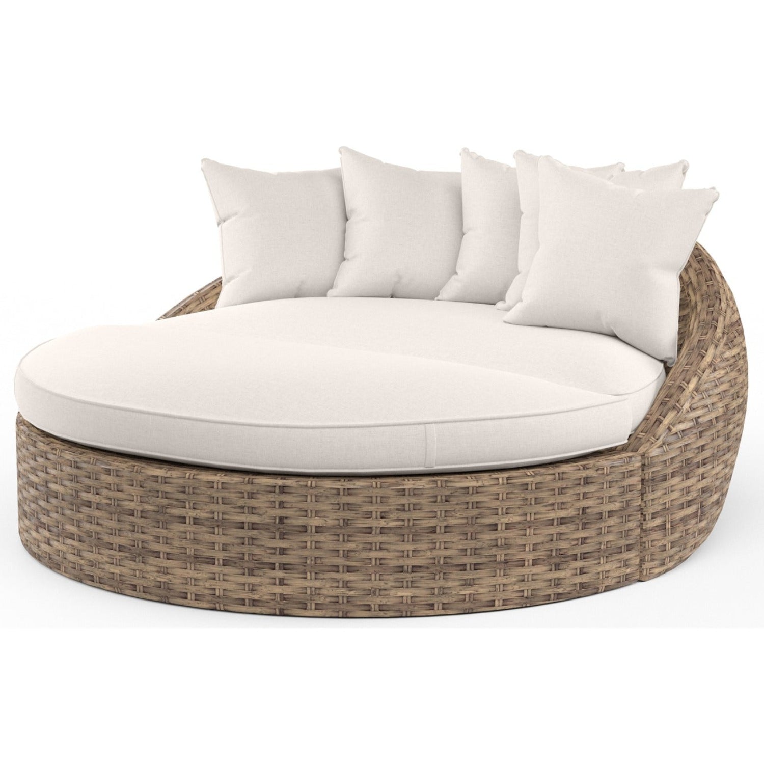 Sunset West Havana Canvas Natural w/Self Welt Round Outdoor Daybed