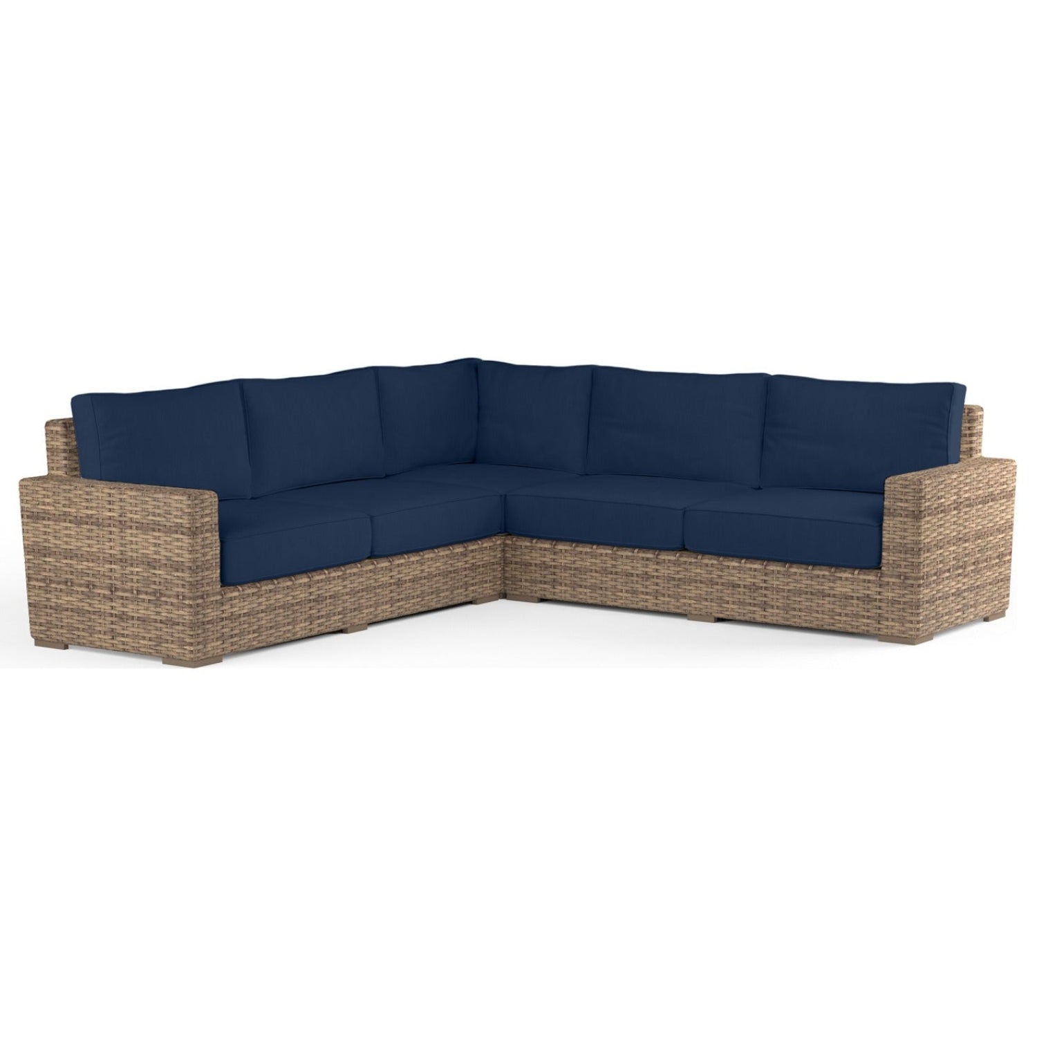 Sunset West Havana Spectrum Indigo w/Self Welt Outdoor Sectional