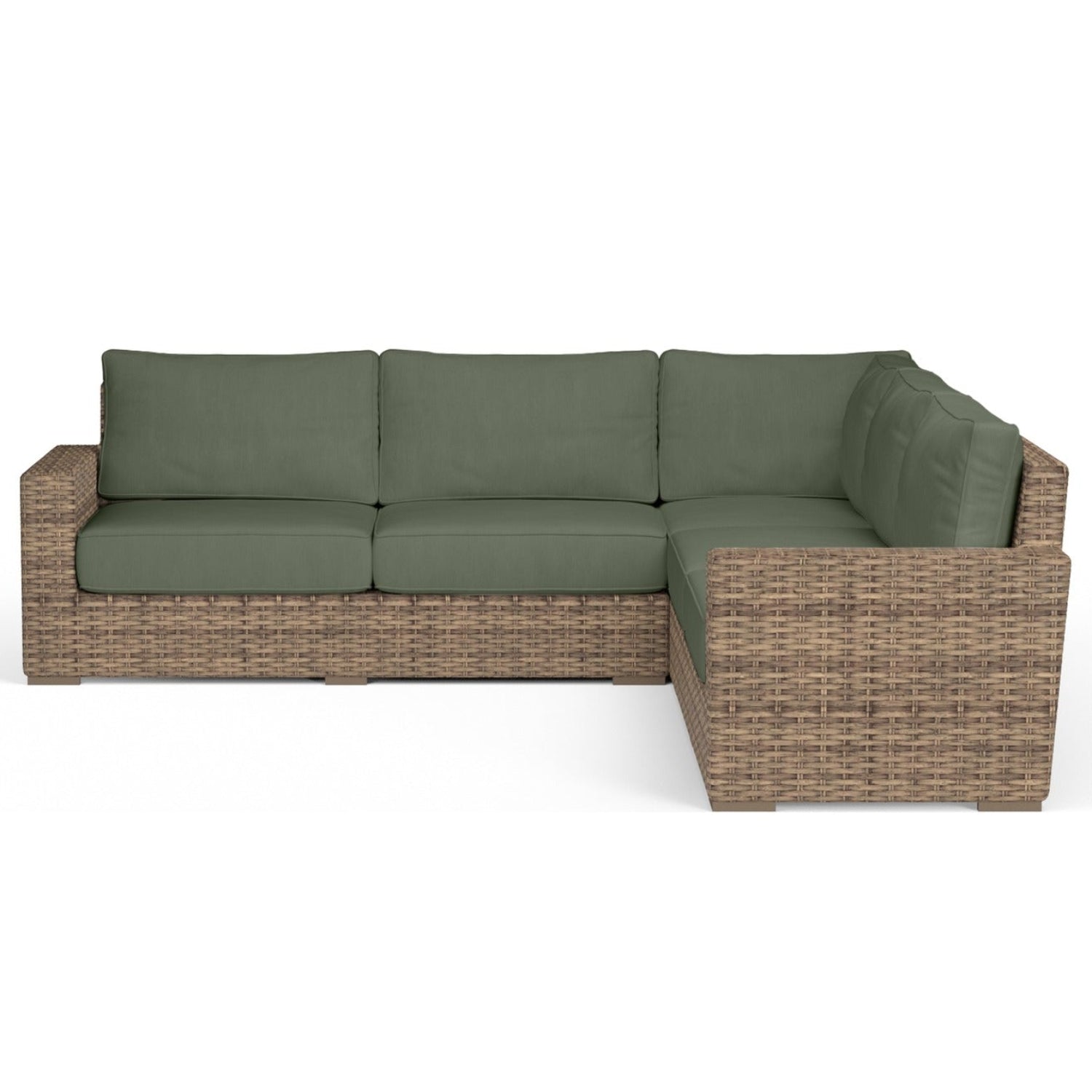 Sunset West Havana Cast Sage w/Self Welt Outdoor Sectional