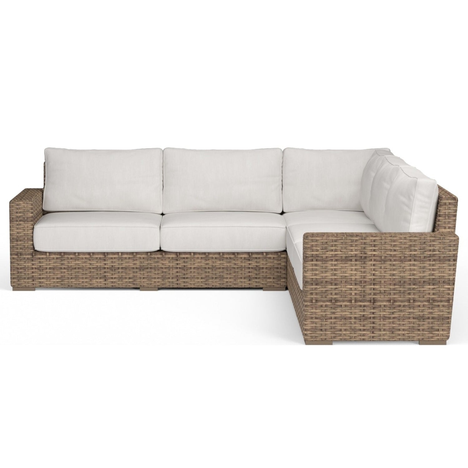Sunset West Havana Canvas Flax w/Self Welt Outdoor Sectional