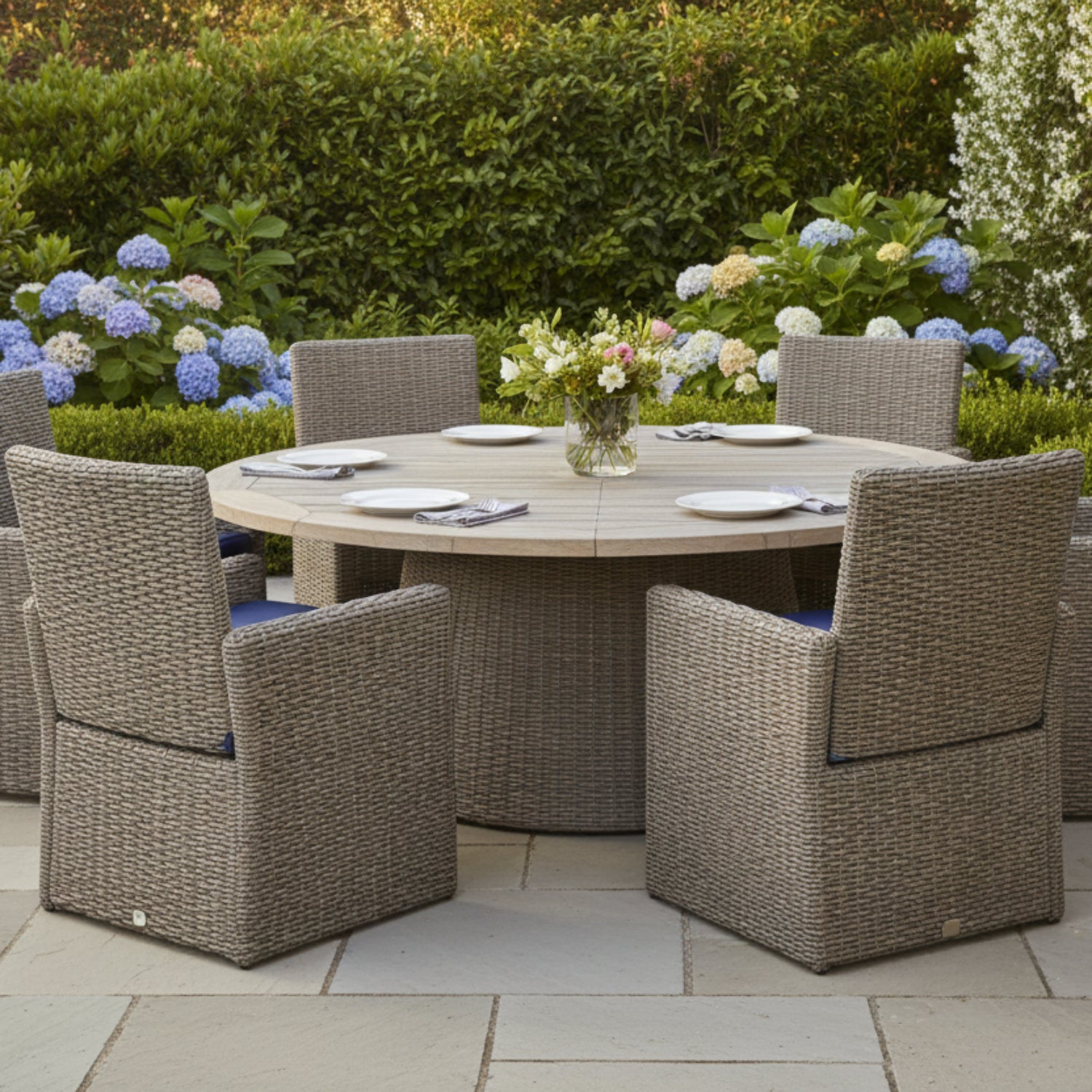 Sunset West Coronado Spectrum Indigo w/Self Welt Outdoor Dining Chair Set of 2
