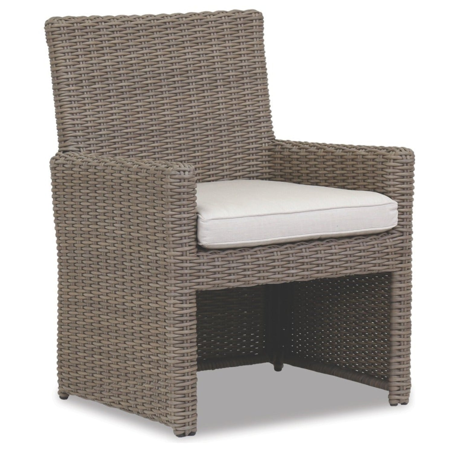 Sunset West Coronado Canvas Flax w/Self Welt Outdoor Dining Chair Set of 2