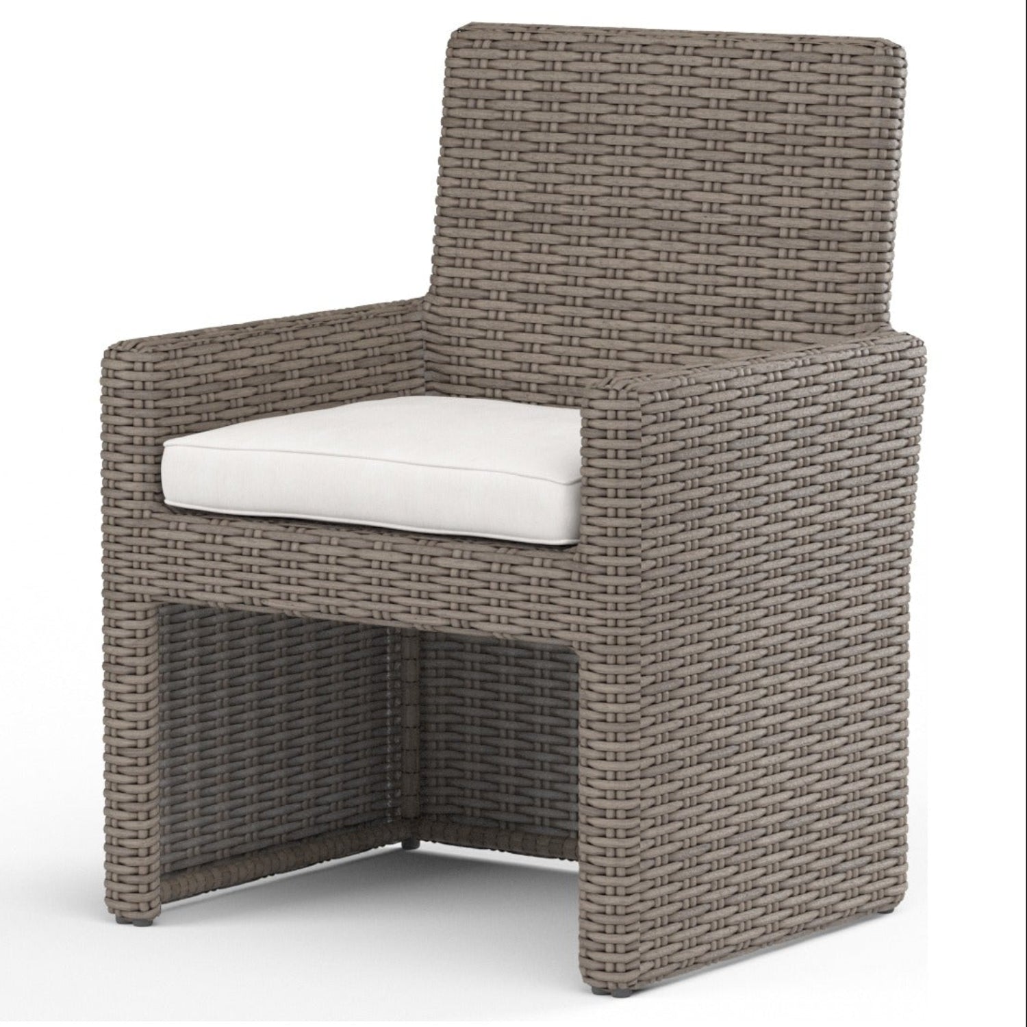 Sunset West Coronado Canvas Flax w/Self Welt Outdoor Dining Chair Set of 2