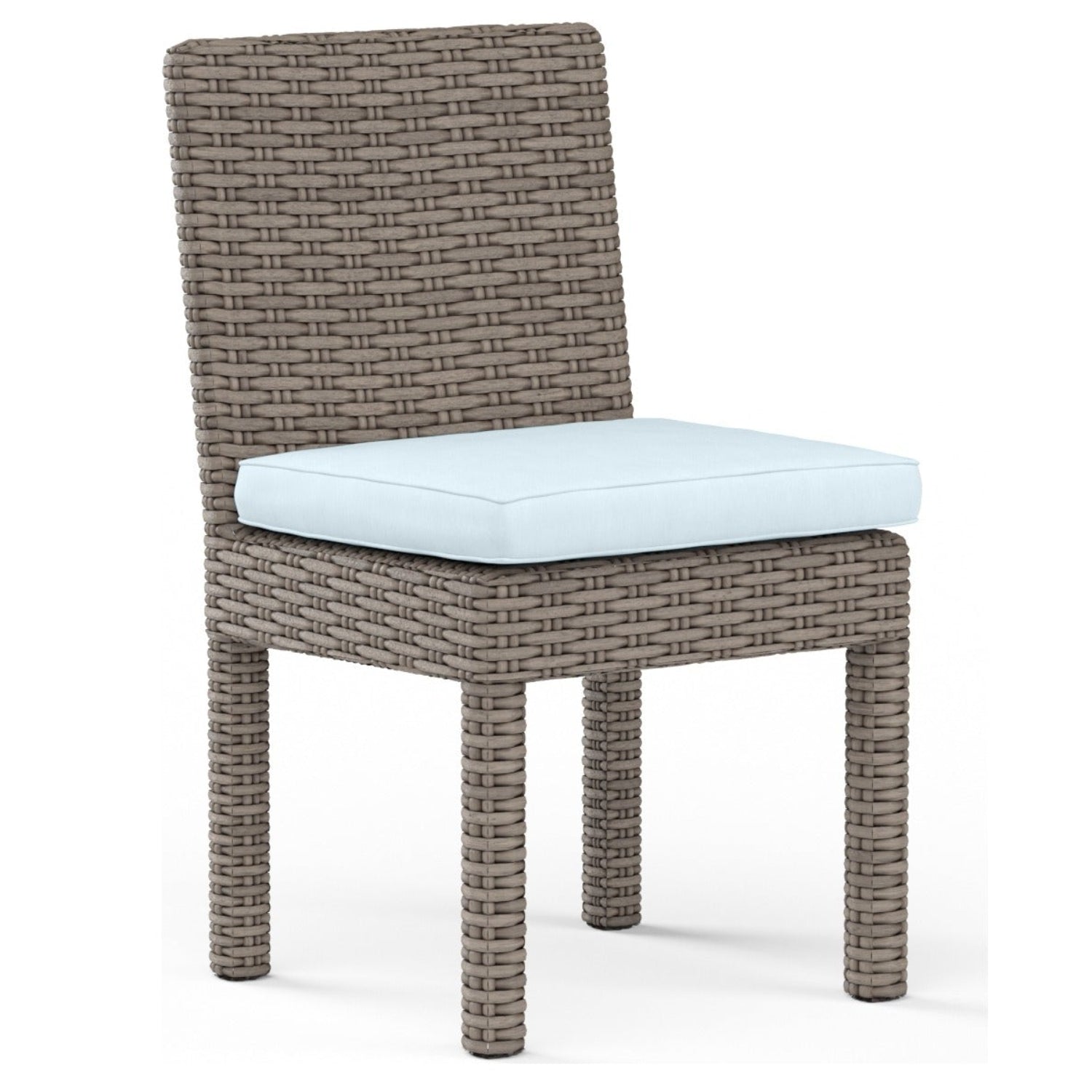 Sunset West Coronado Canvas Skyline w/Self Welt Outdoor Armless Dining Chair Set of 2