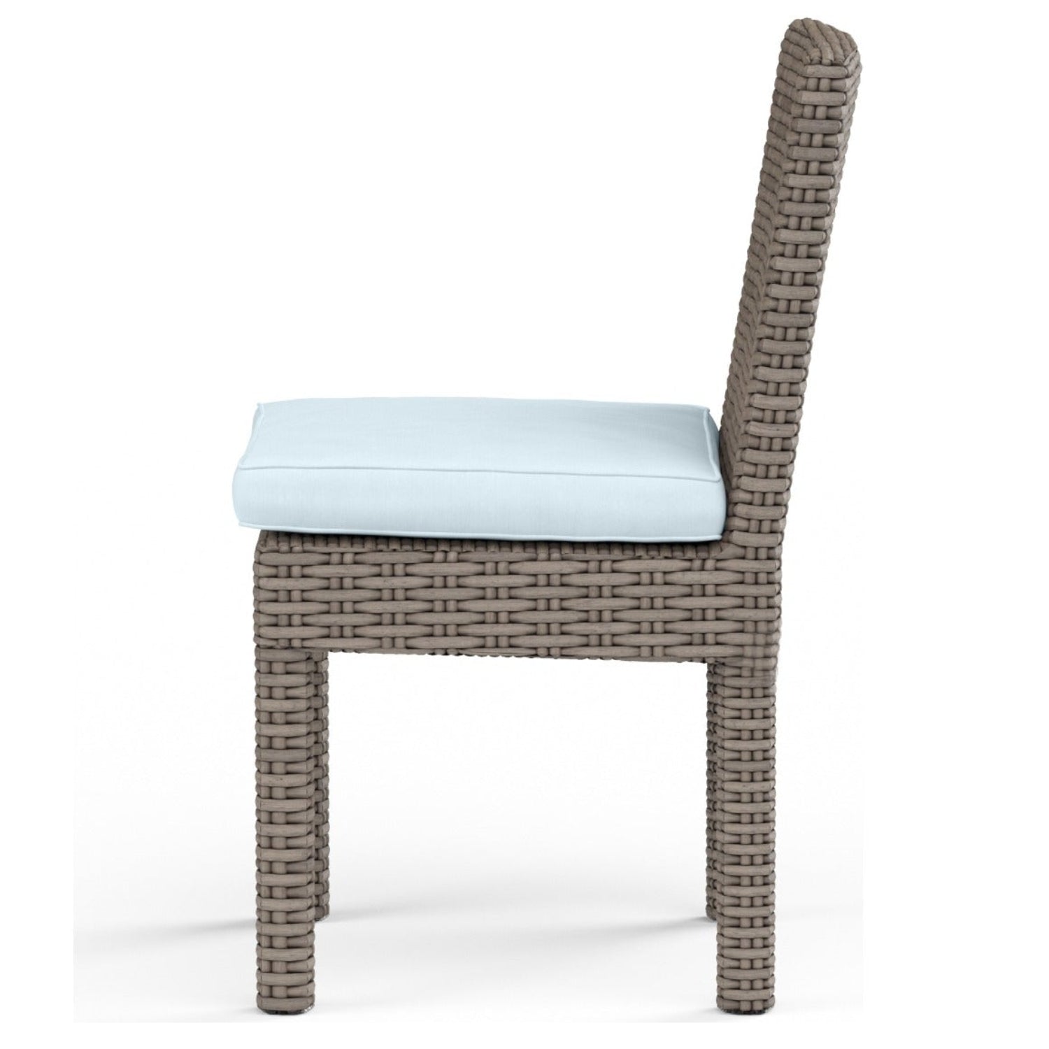 Sunset West Coronado Canvas Skyline w/Self Welt Outdoor Armless Dining Chair Set of 2