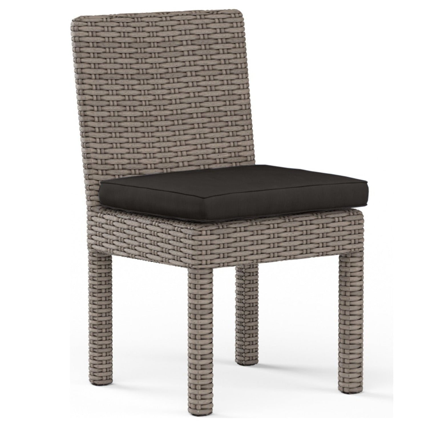 Sunset West Coronado Spectrum Carbon w/Self Welt Outdoor Armless Dining Chair Set of 2