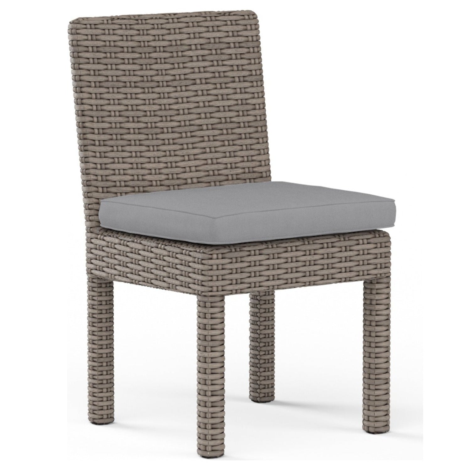 Sunset West Coronado Canvas Granite w/Self Welt Outdoor Armless Dining Chair Set of 2