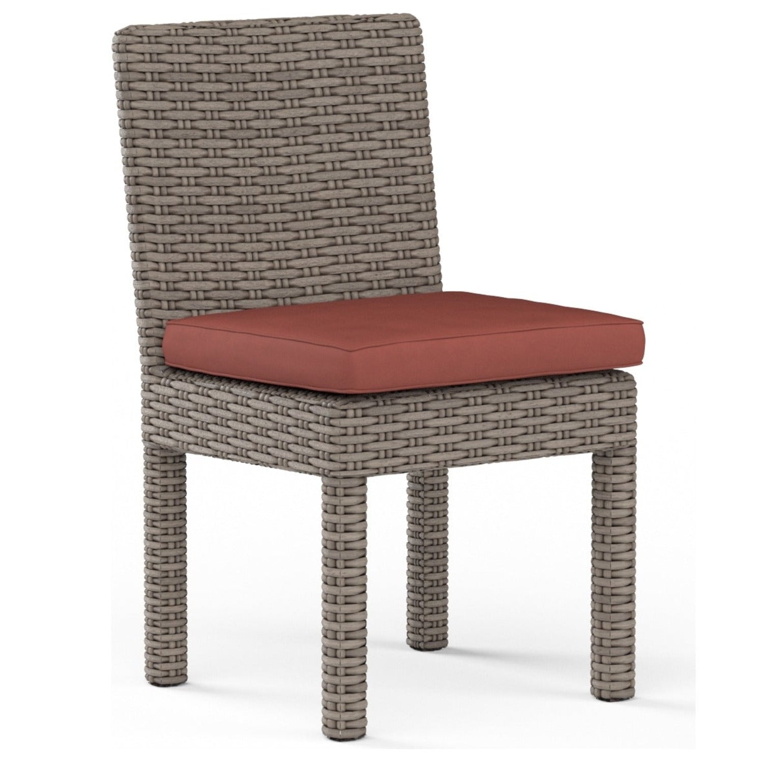 Sunset West Coronado Canvas Henna w/Self Welt Outdoor Armless Dining Chair Set of 2