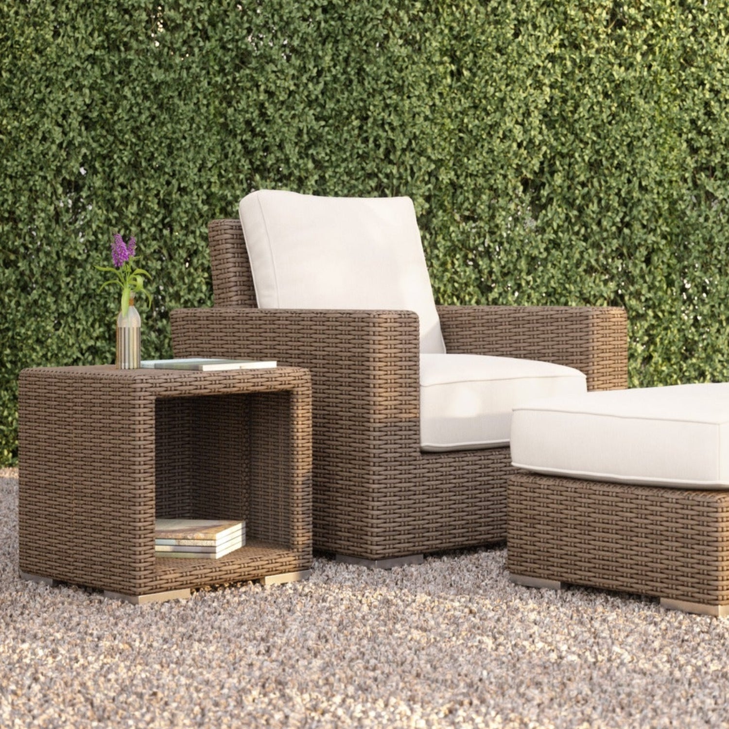 Sunset West Coronado Canvas Natural w/Self Welt Outdoor Club Chair