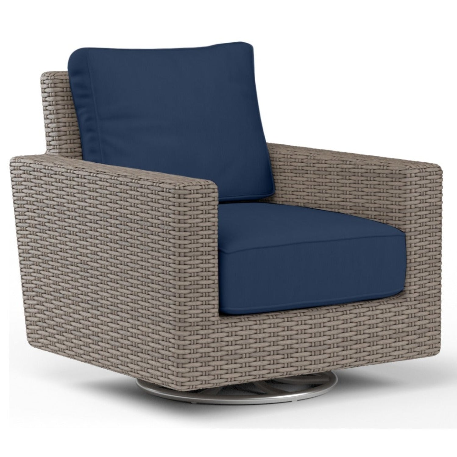 Sunset West Coronado Spectrum Indigo w/Self Welt Swivel Outdoor Rocker