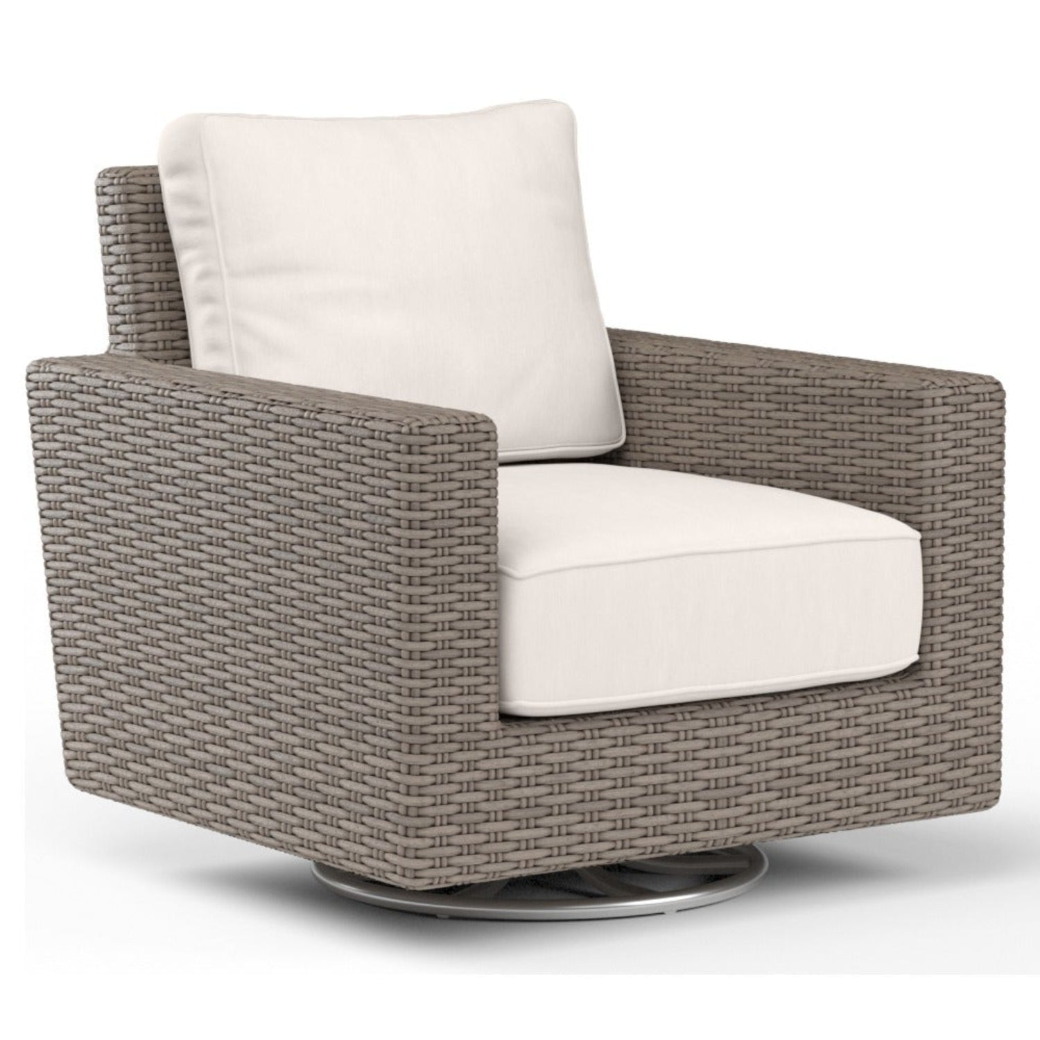 Sunset West Coronado Canvas Natural w/Self Welt Swivel Outdoor Rocker