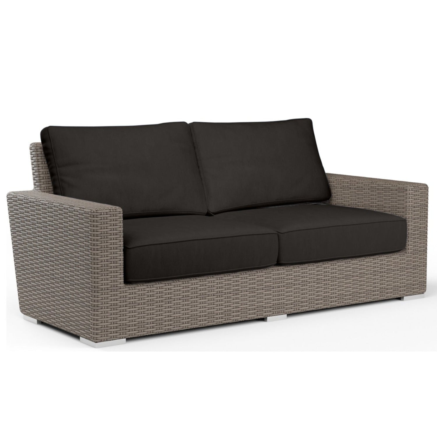 Sunset West Coronado Spectrum Carbon w/Self Welt Outdoor Loveseat