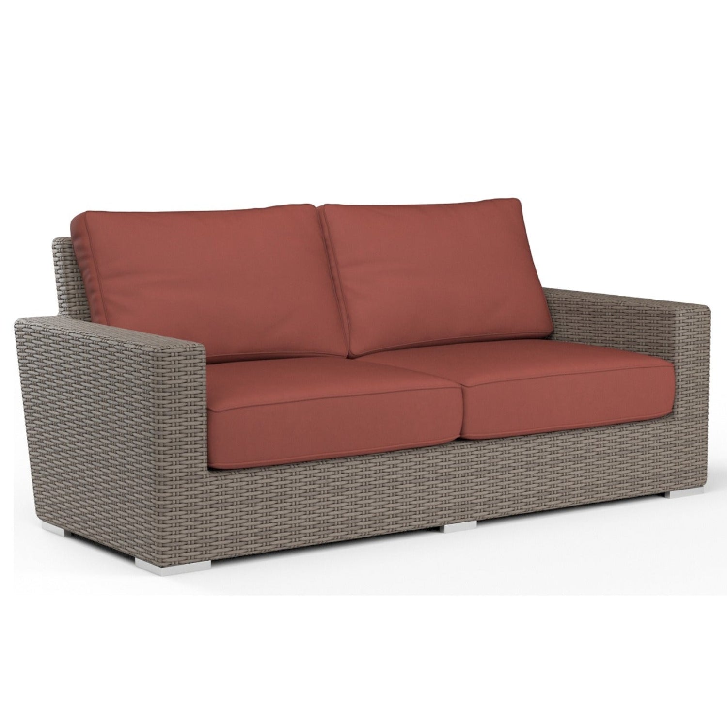 Sunset West Coronado Canvas Henna w/Self Welt Outdoor Loveseat