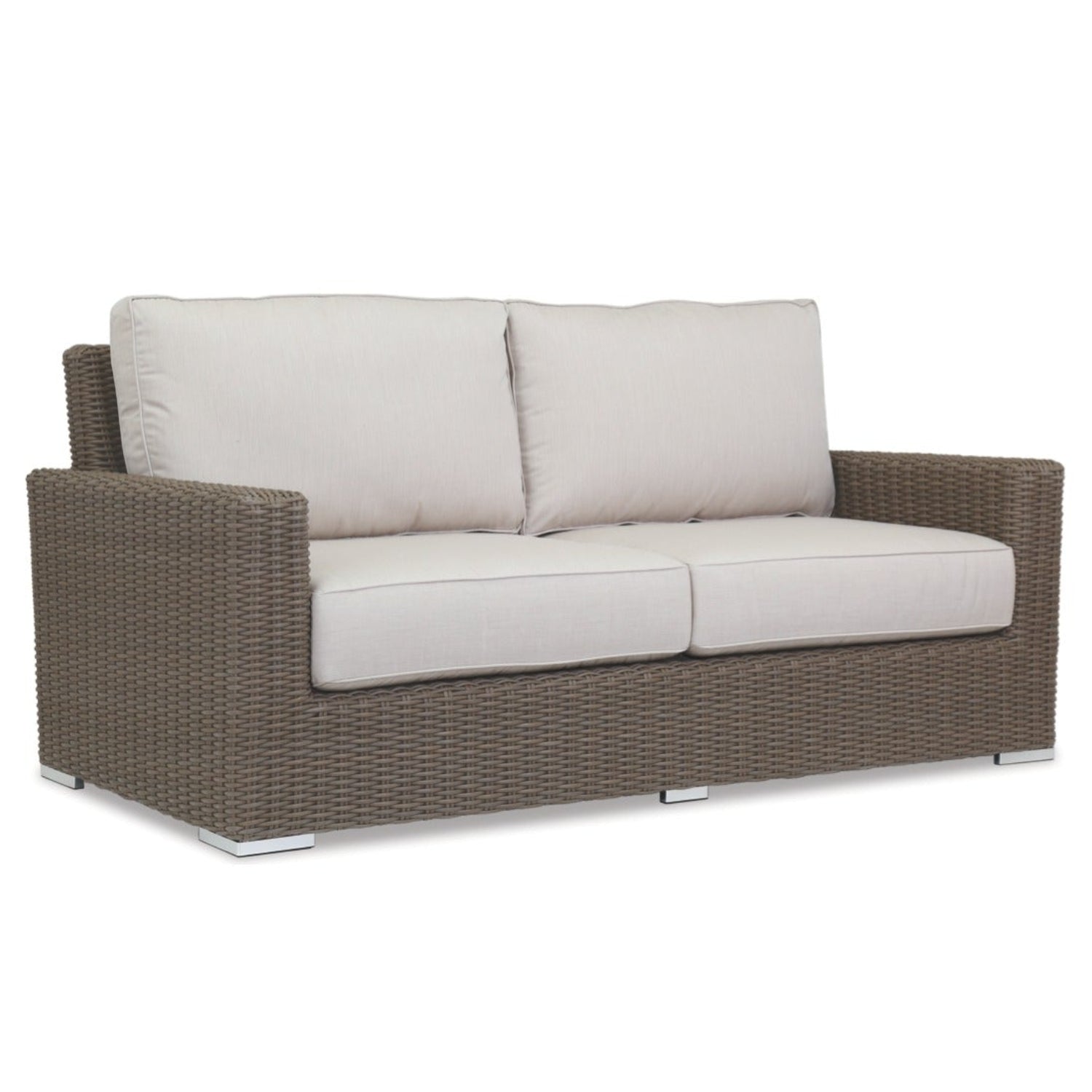 Sunset West Coronado Canvas Flax w/Self Welt Outdoor Loveseat