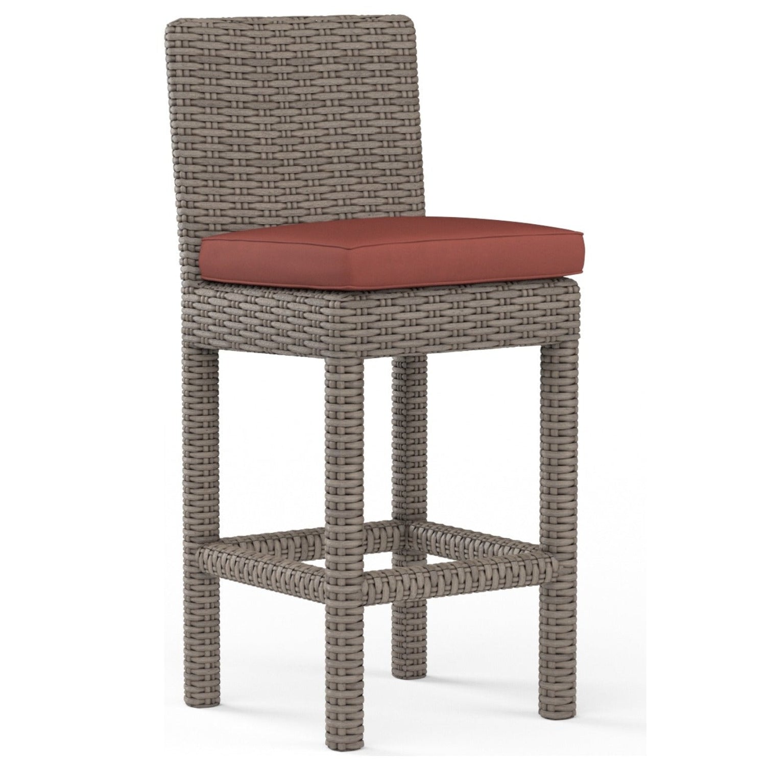 Sunset West Coronado Canvas Henna w/Self Welt Outdoor Counter Stool Set of 2