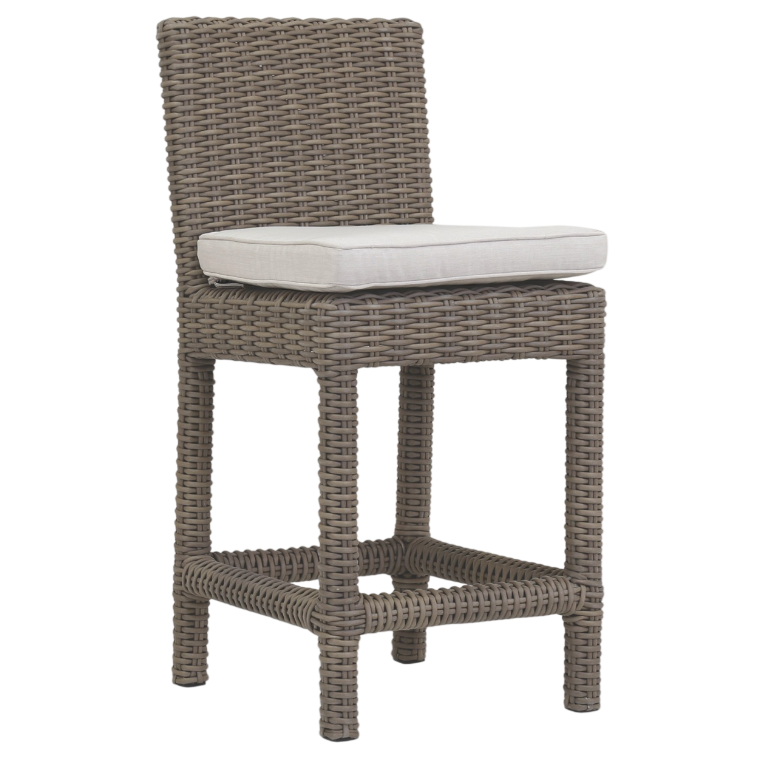 Sunset West Coronado Canvas Flax w/Self Welt Outdoor Counter Stool Set of 2