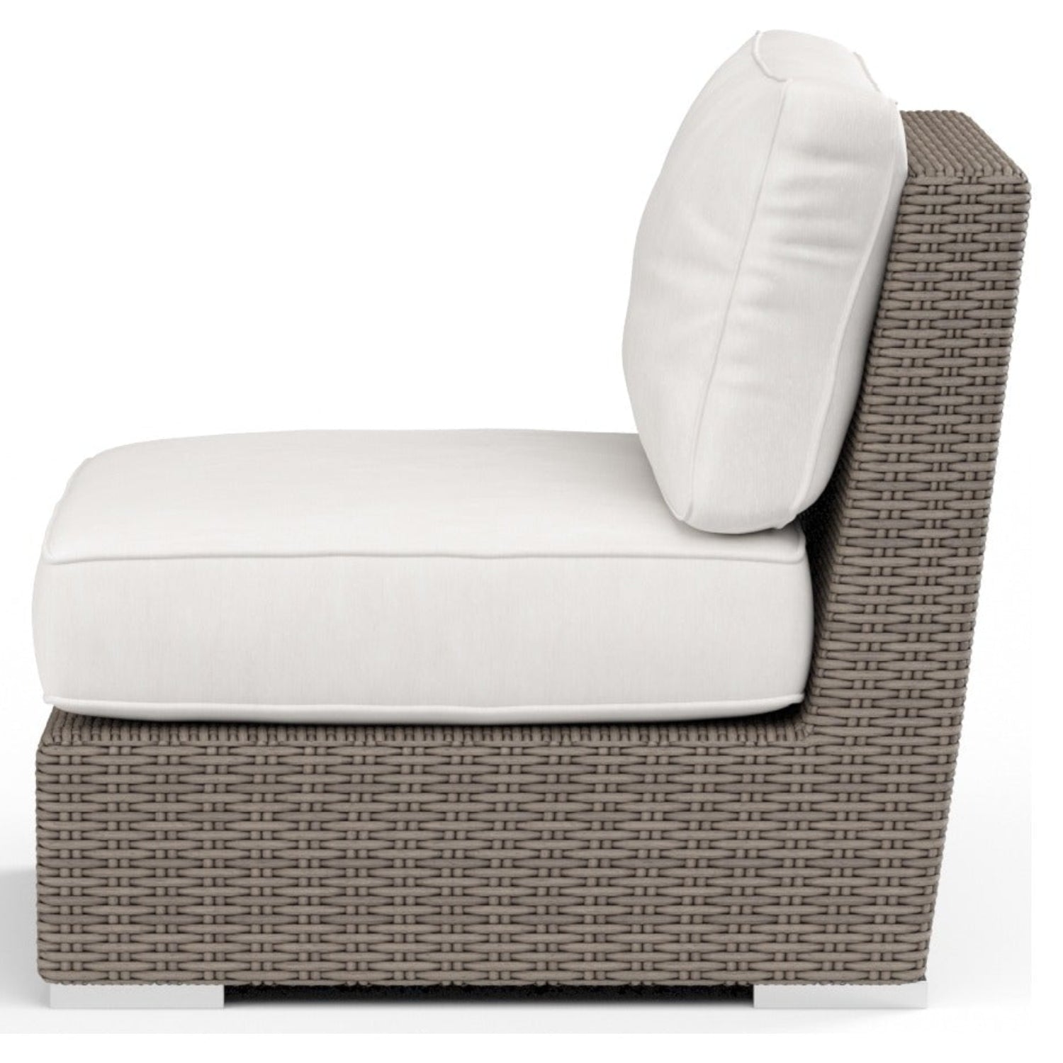 Sunset West Coronado Canvas Flax w/Self Welt Outdoor Armless Club Chair
