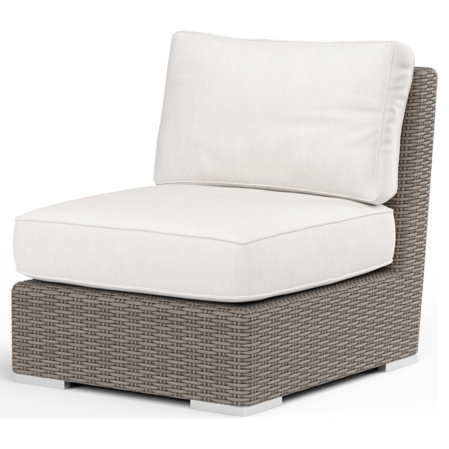 Sunset West Coronado Canvas Flax w/Self Welt Outdoor Armless Club Chair
