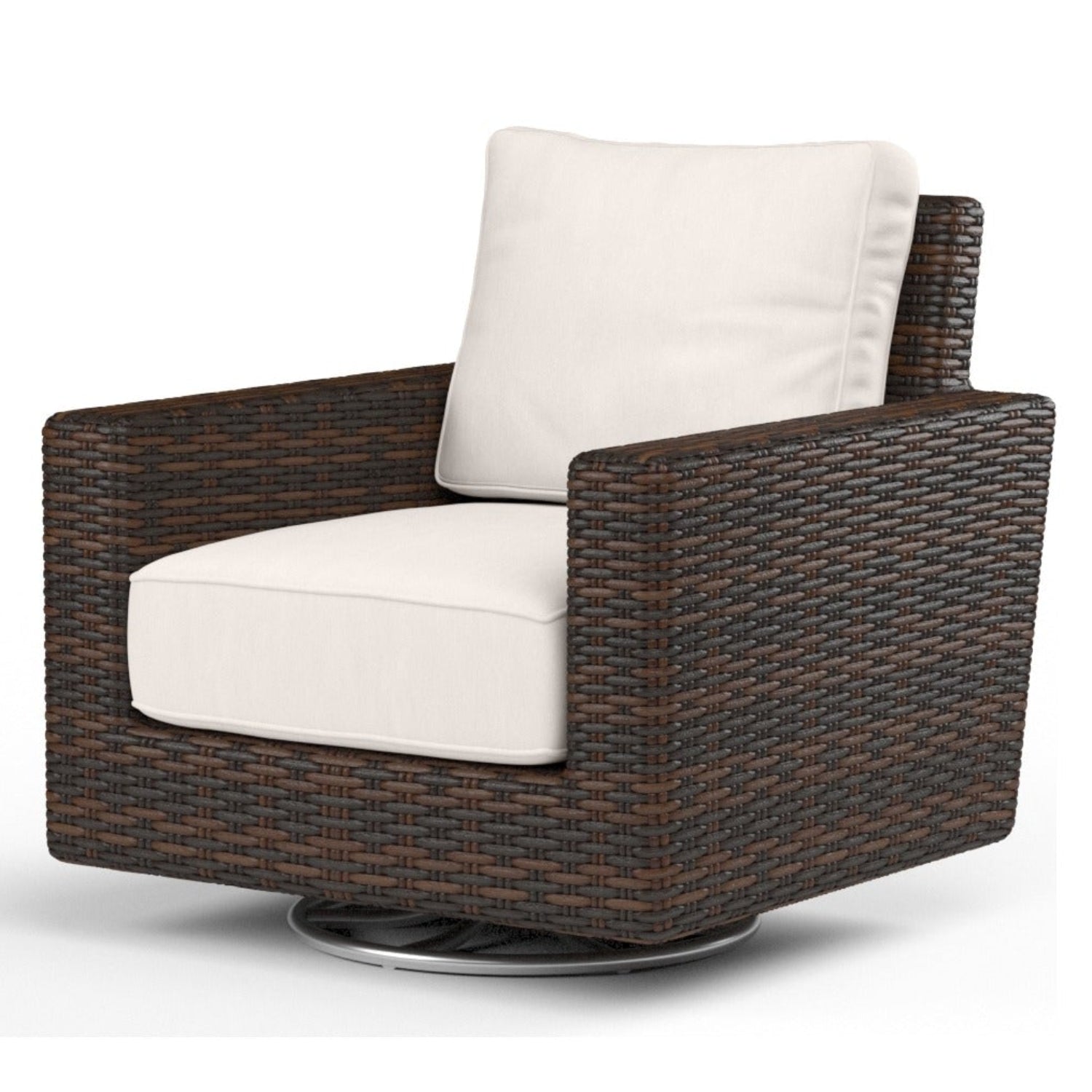 Sunset West Montecito Canvas Natural w/Self Welt Swivel Rocker Outdoor Club Chair