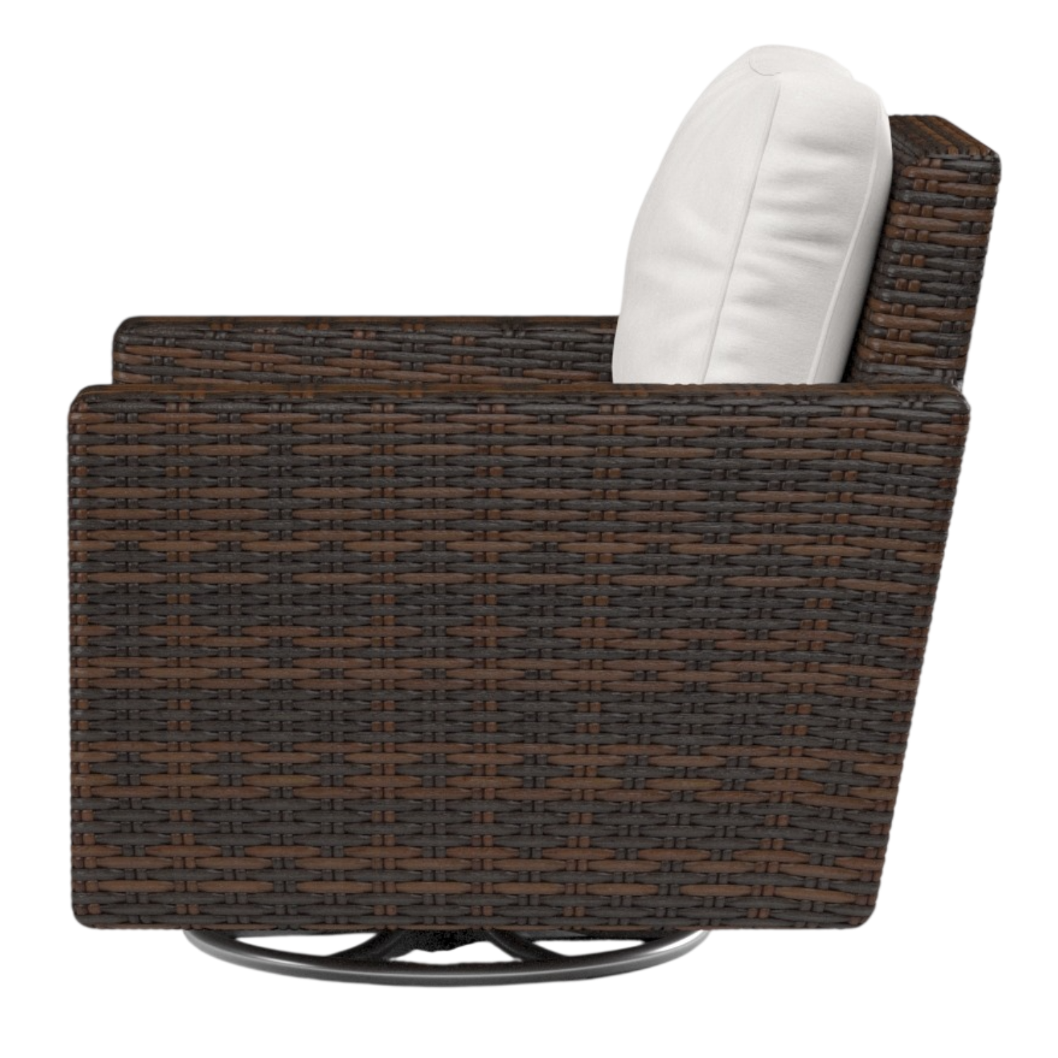 Sunset West Montecito Canvas Flax w/Self Welt Swivel Rocker Outdoor Club Chair