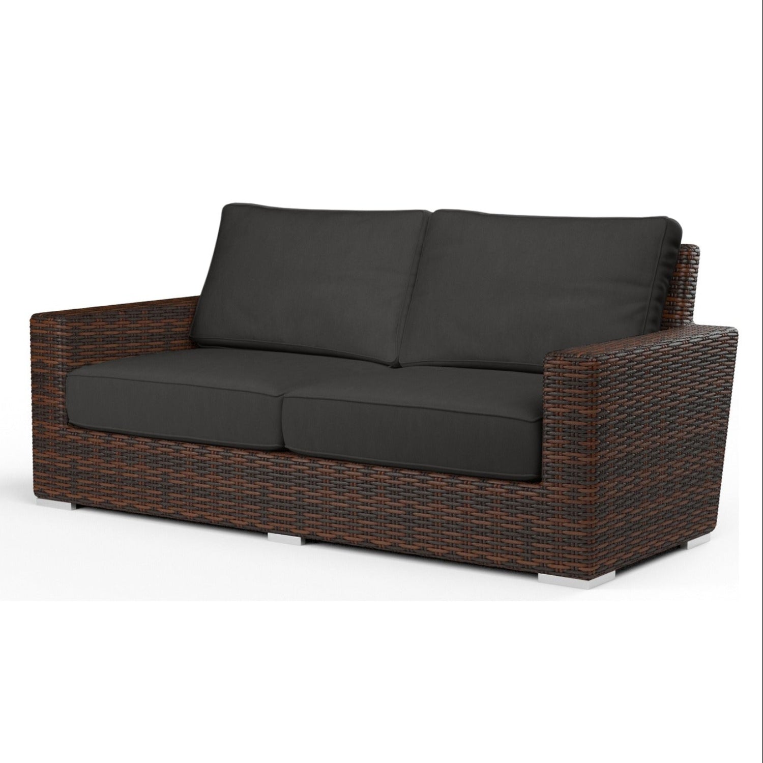 Sunset West Montecito Spectrum Carbon w/Self Welt Outdoor Loveseat