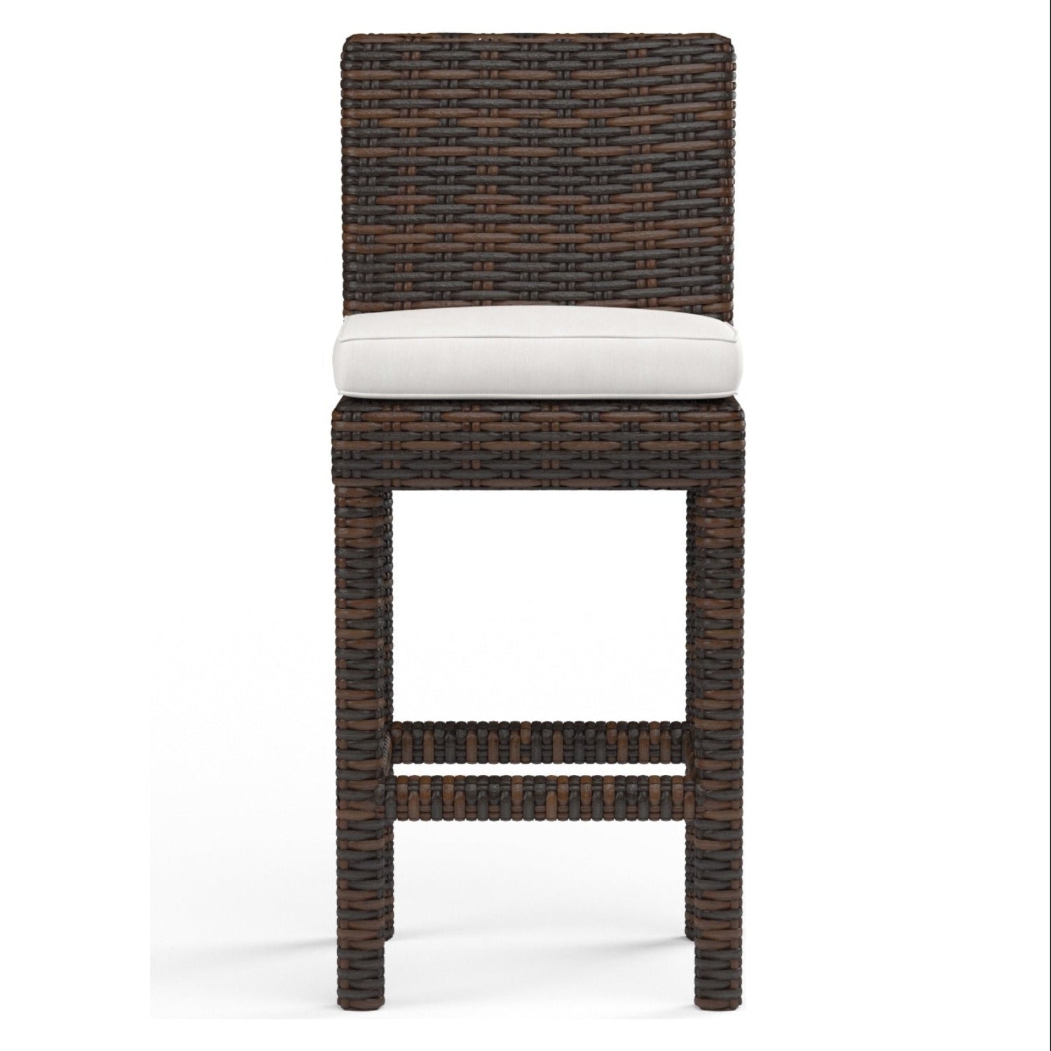 Sunset West Montecito Canvas Flax w/Self Welt Outdoor Barstool Set of 2