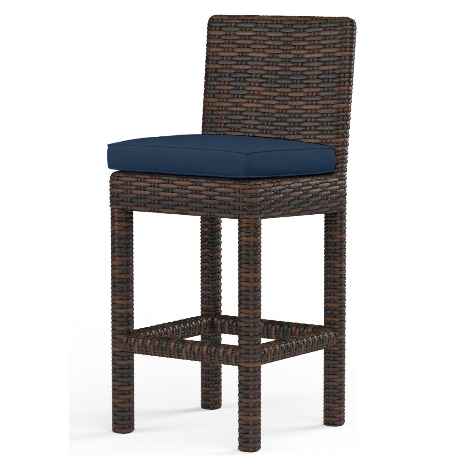 Sunset West Montecito Spectrum Indigo w/Self Welt Outdoor Counter Stool Set of 2