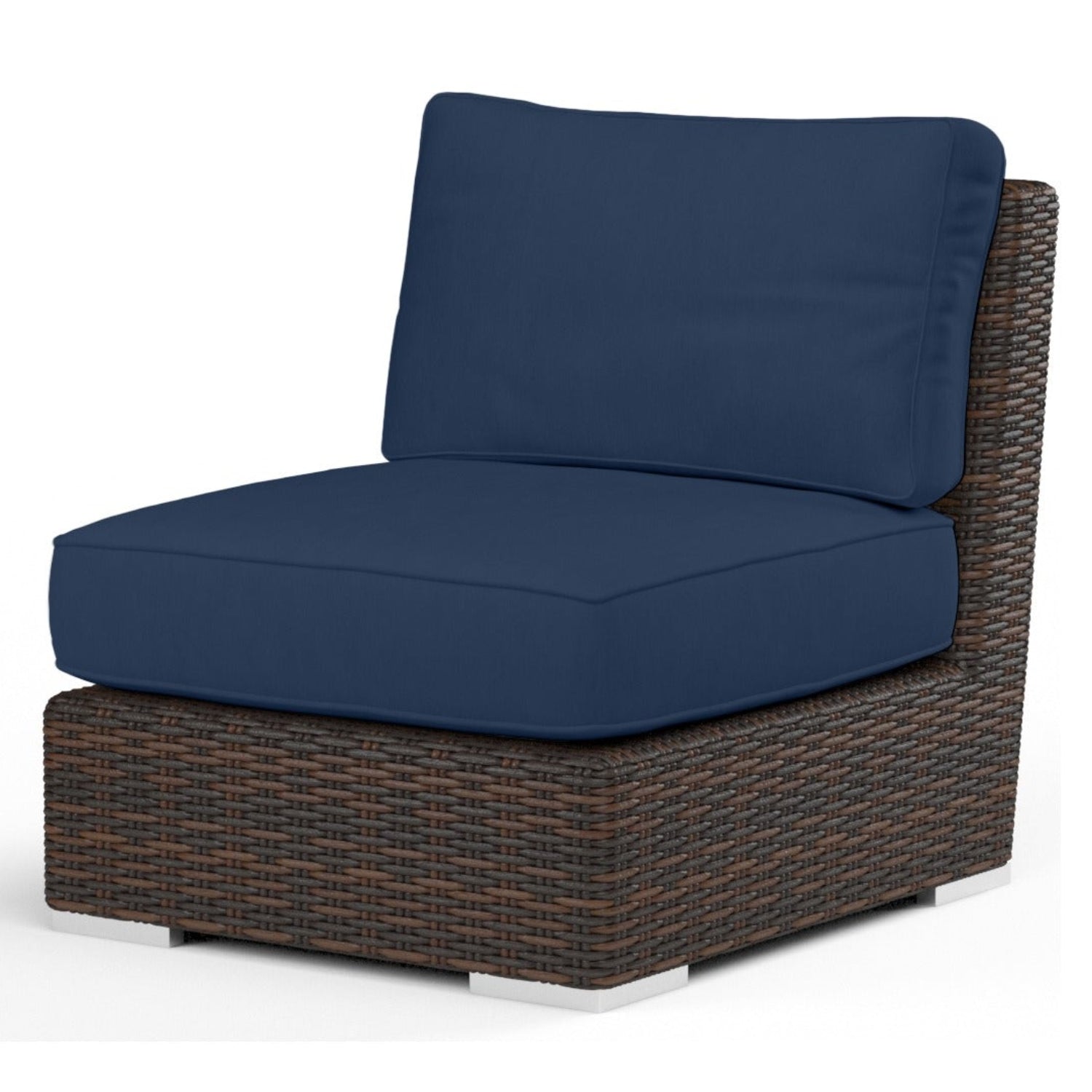 Sunset West Montecito Spectrum Indigo w/Self Welt Outdoor Armless Club Chair