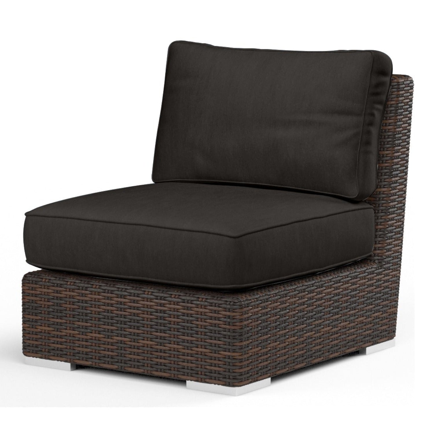 Sunset West Montecito Spectrum Carbon w/Self Welt Outdoor Armless Club Chair