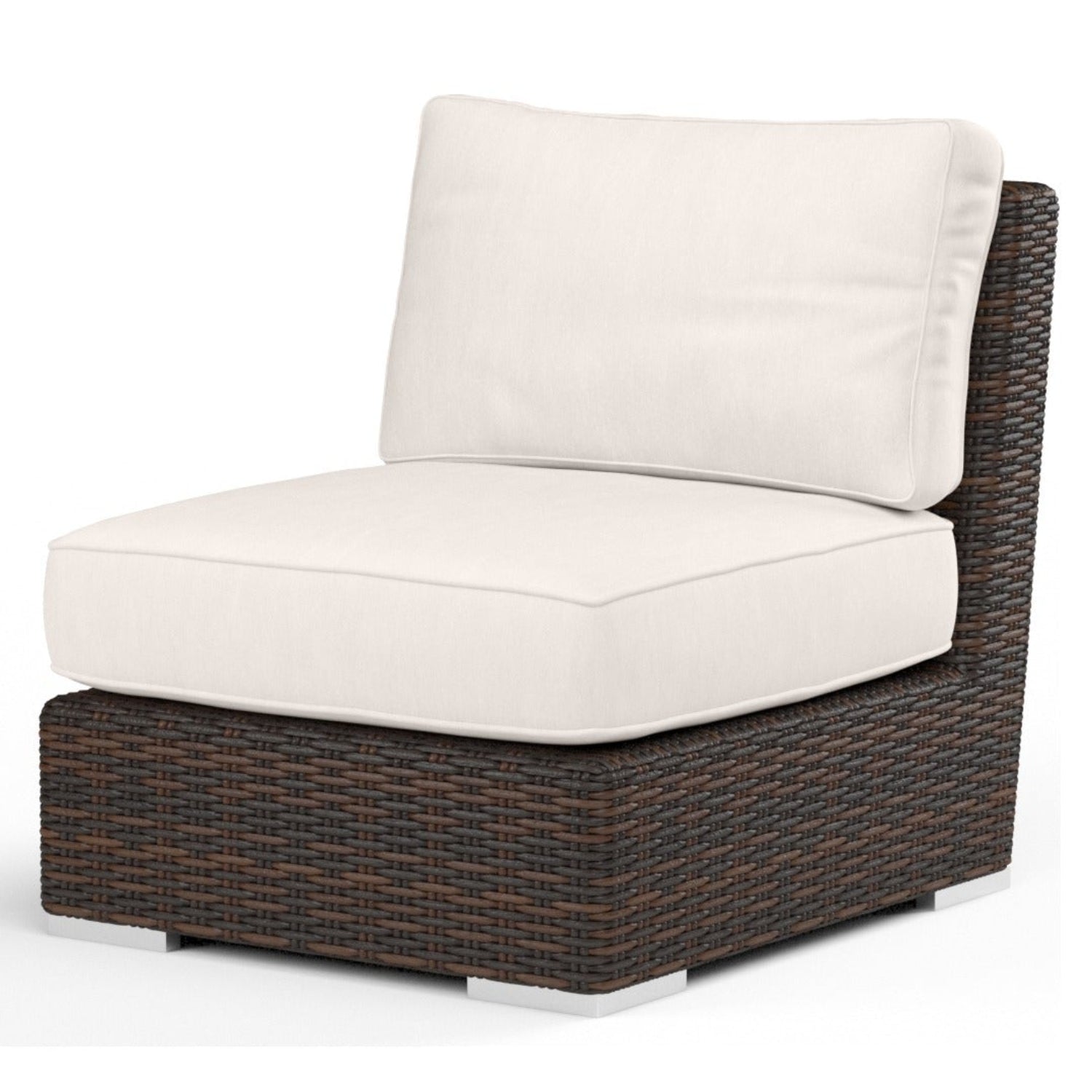 Sunset West Montecito Canvas Natural w/Self Welt Outdoor Armless Club Chair