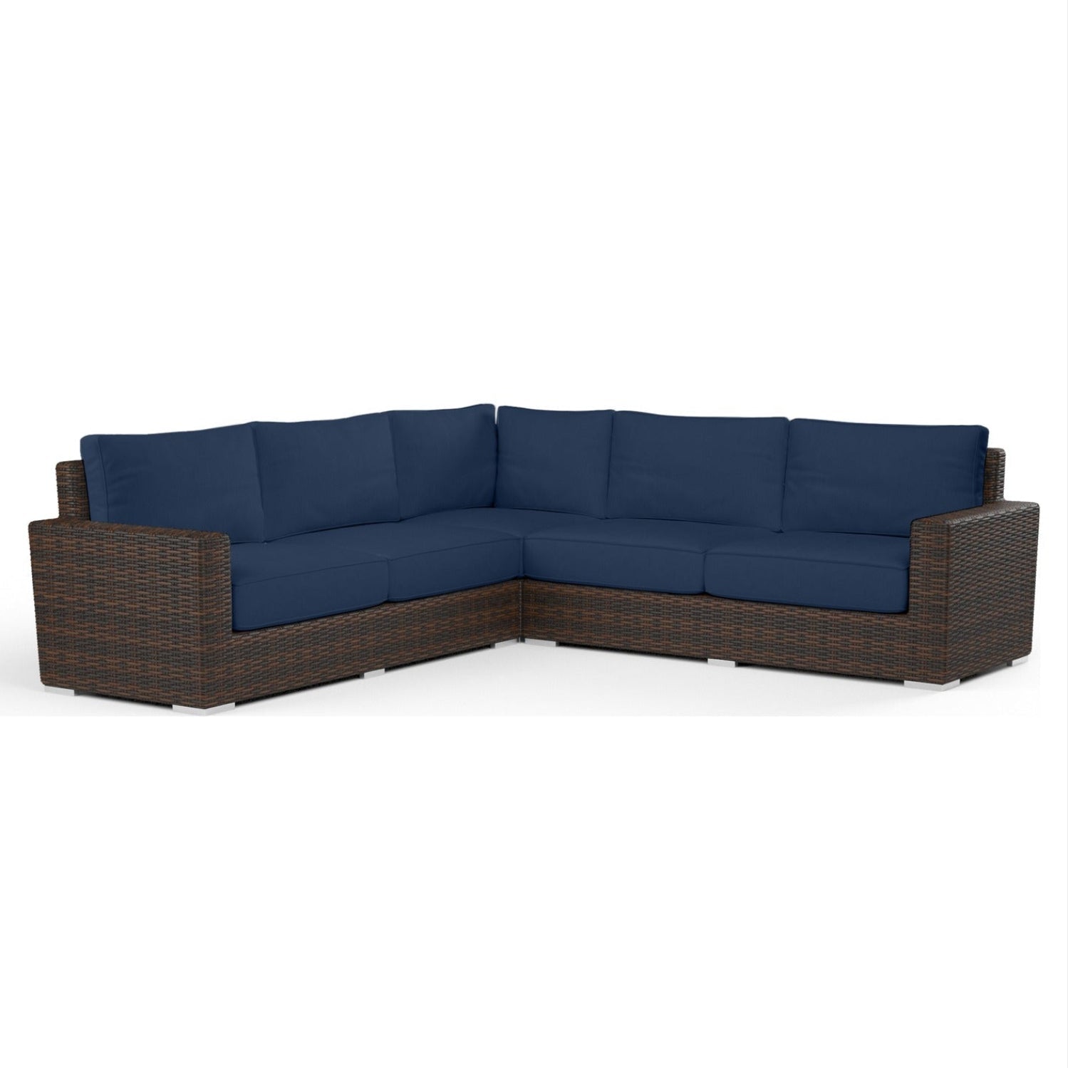 Sunset West Montecito Spectrum Indigo w/Self Welt Outdoor Sectional