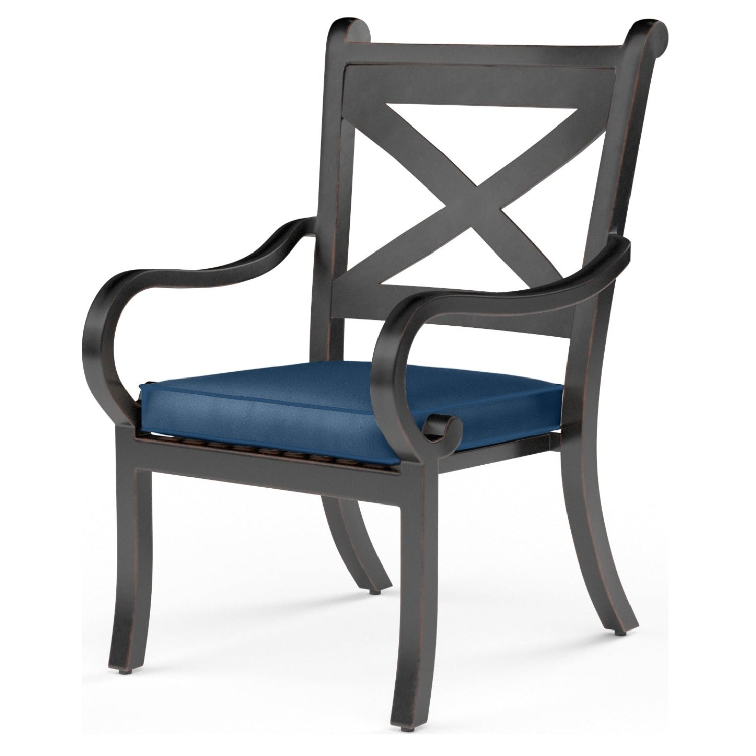 Sunset West Monterey Spectrum Indigo w/Self Welt Outdoor Dining Chair Set of 2