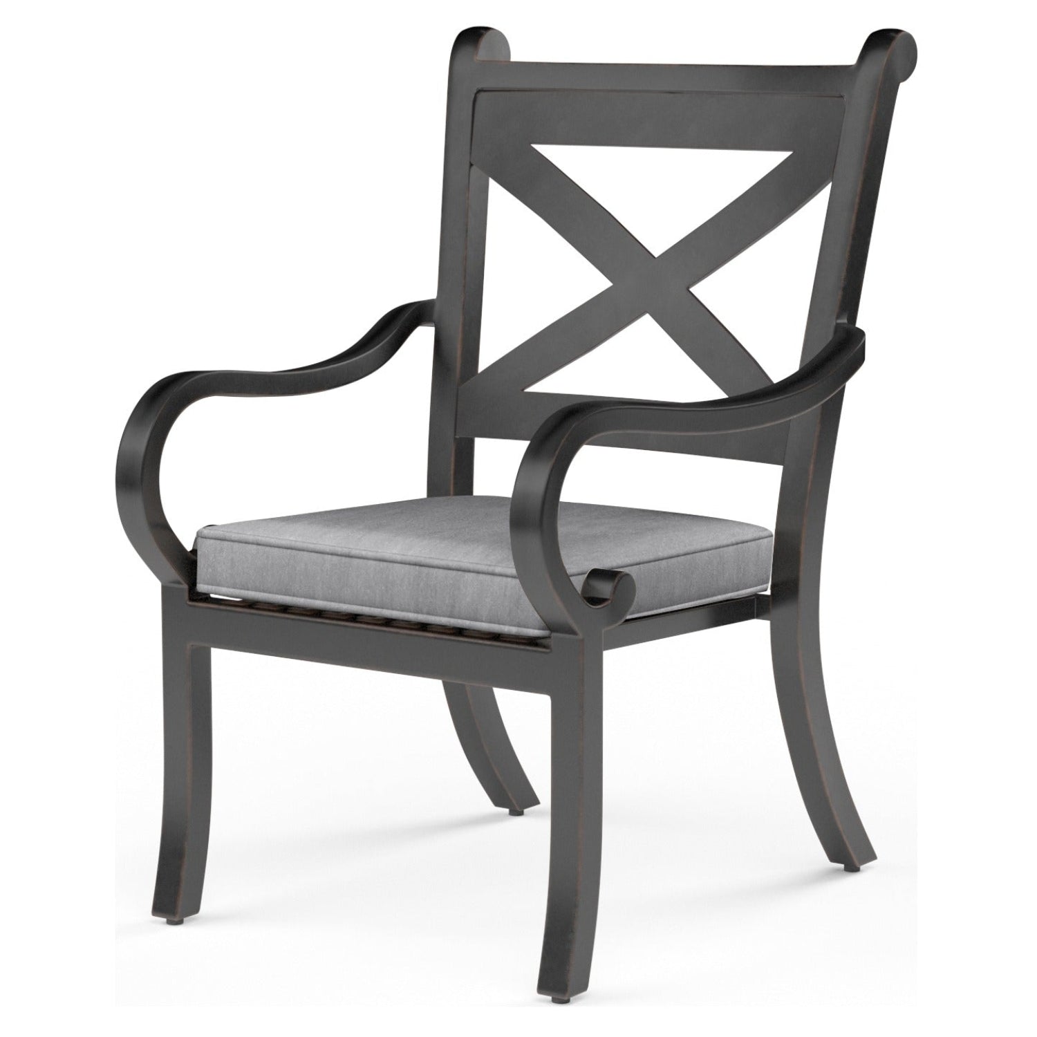 Sunset West Monterey Canvas Granite w/Self Welt Outdoor Dining Chair Set of 2