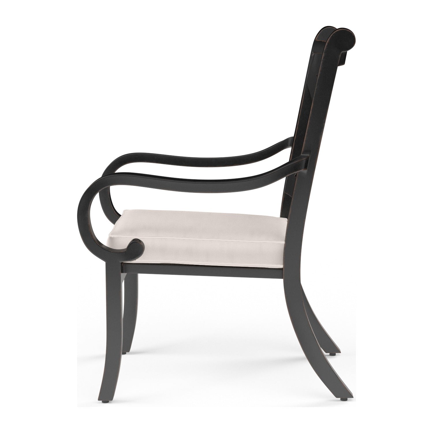Sunset West Monterey Canvas Natural w/Self Welt Outdoor Dining Chair Set of 2