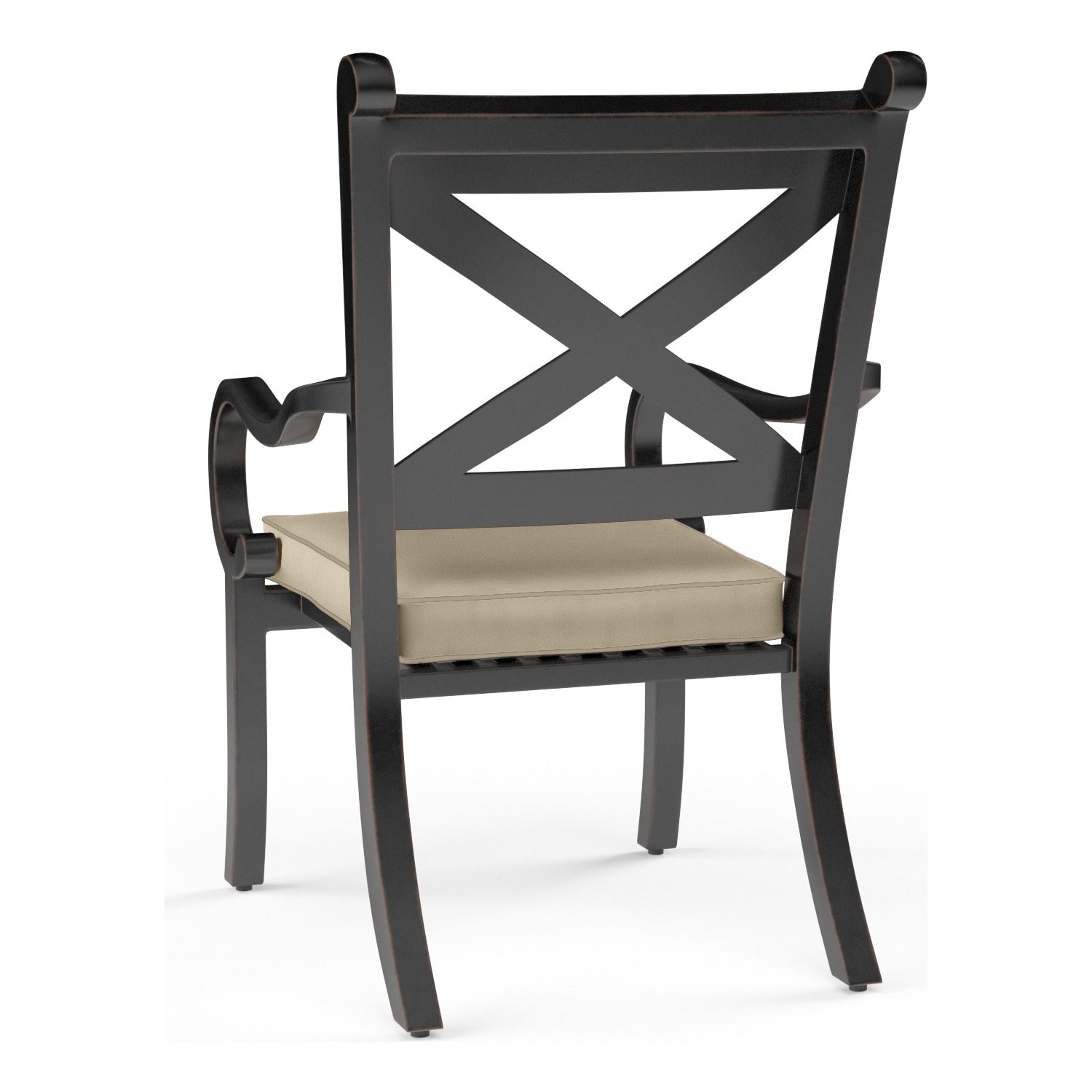 Sunset West Monterey Linen Stone w/Selt Welt Outdoor Dining Chair Set of 2