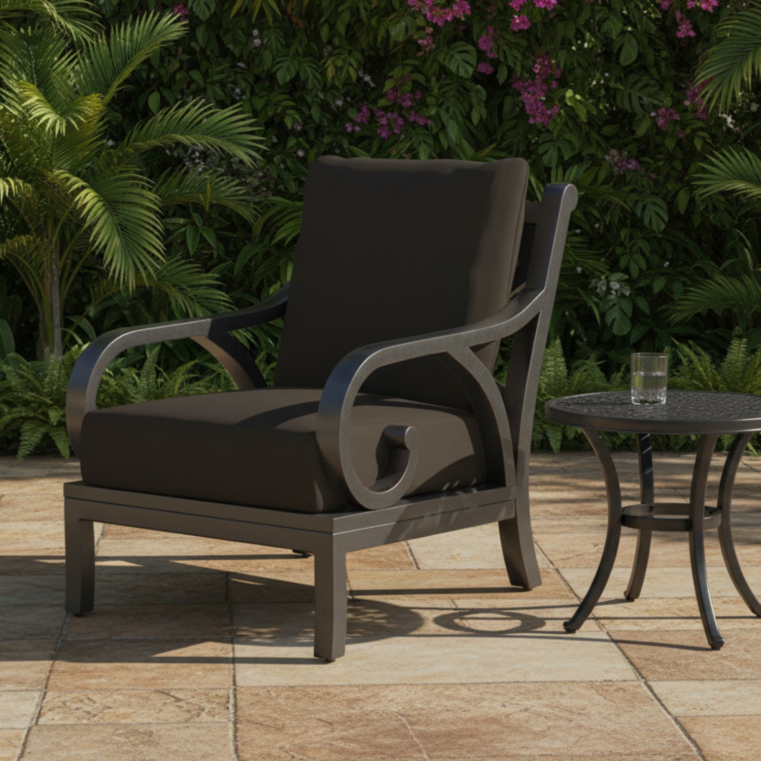 Sunset West Monterey Spectrum Carbon w/Self Welt Outdoor Club Chair