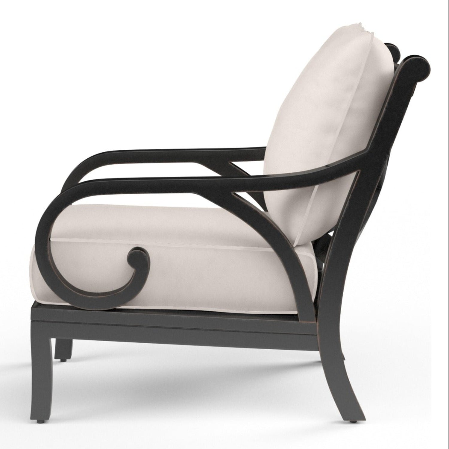Sunset West Monterey Canvas Natural w/Self Welt Outdoor Club Chair