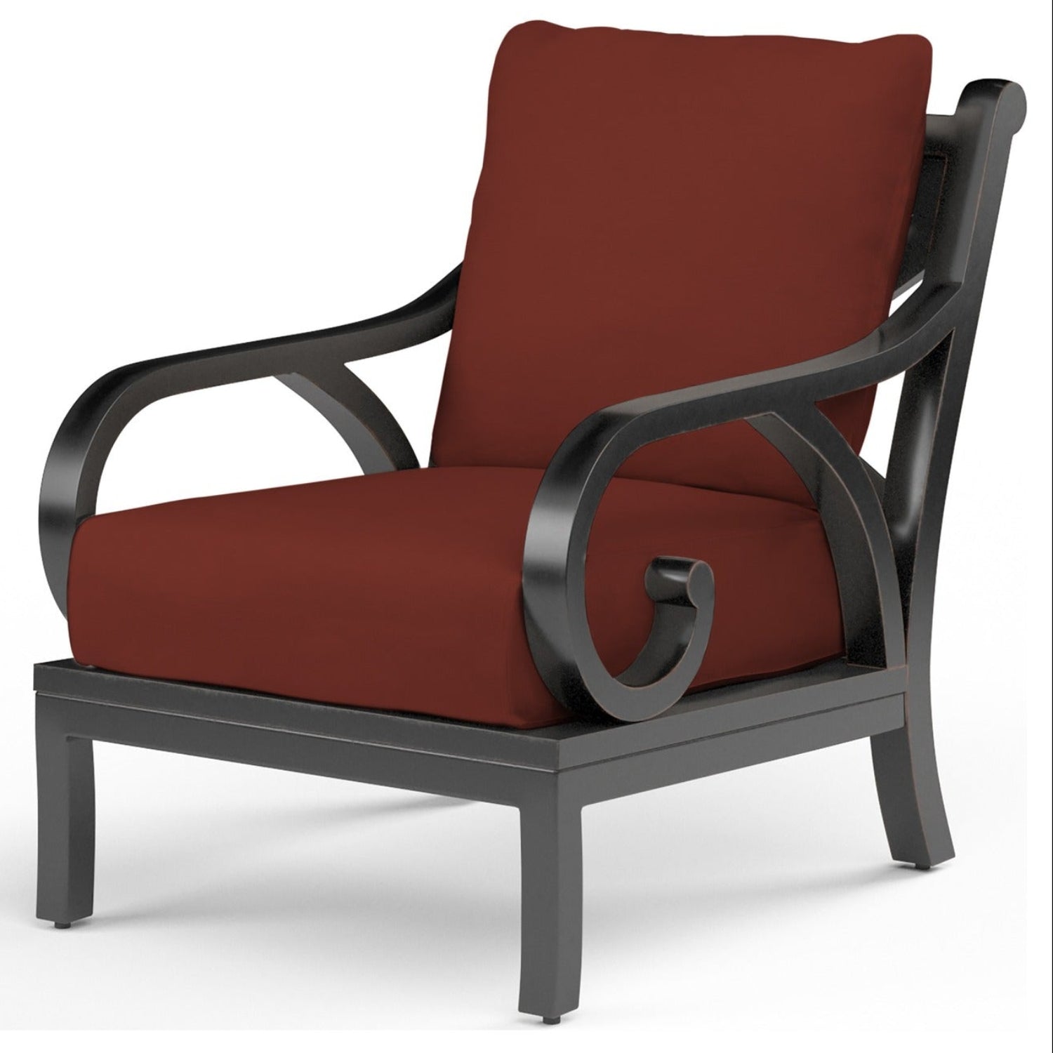 Sunset West Monterey Canvas Henna w/Self Welt Outdoor Club Chair