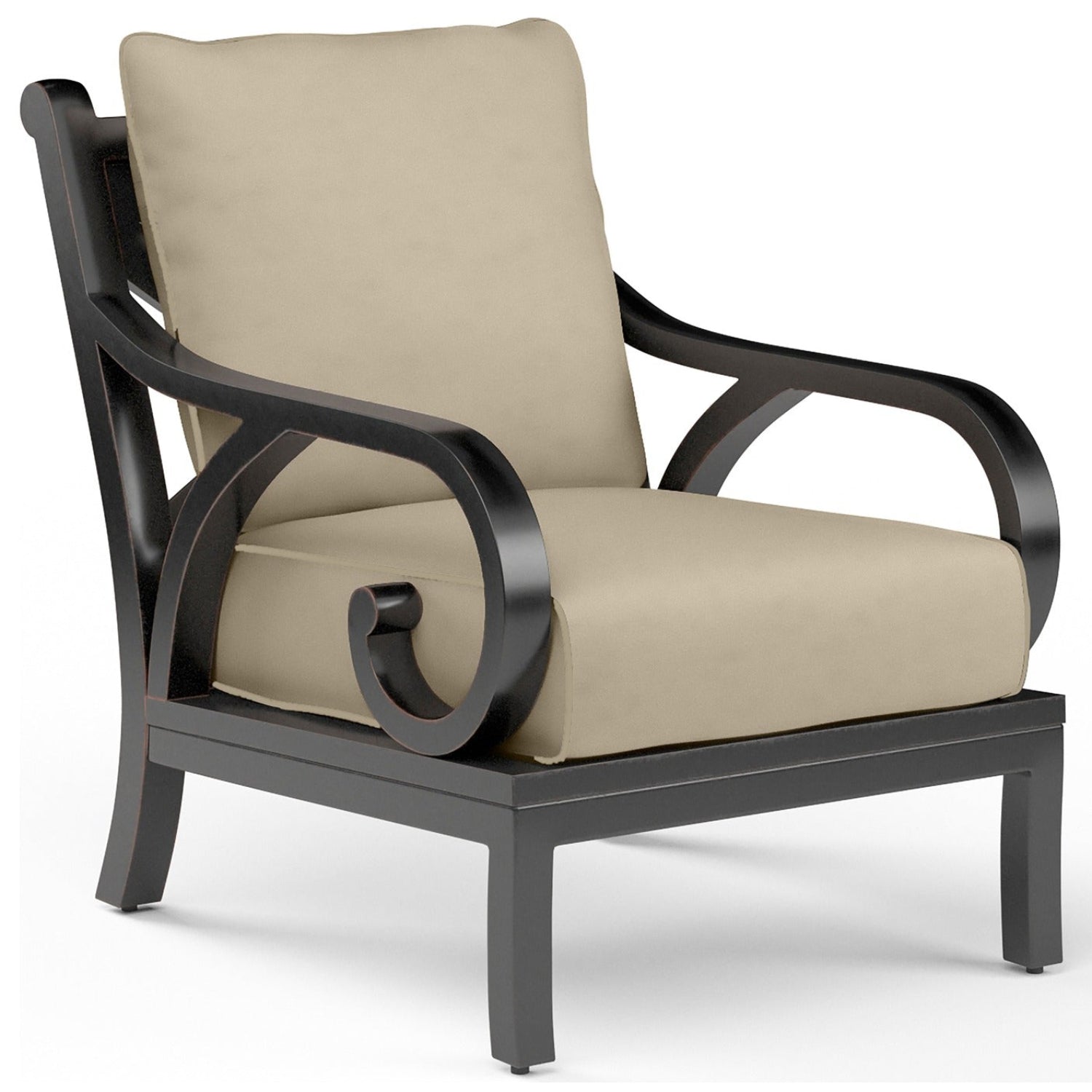 Sunset West Monterey Linen Stone w/Selt Welt Outdoor Club Chair