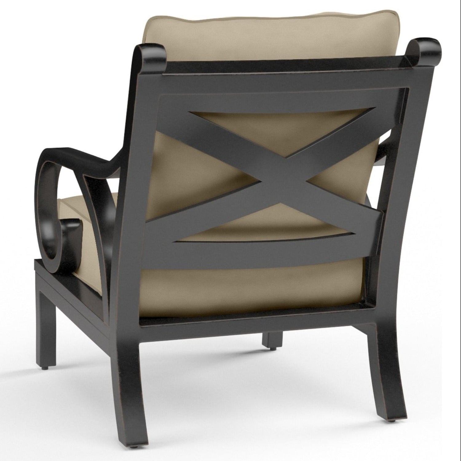 Sunset West Monterey Linen Stone w/Selt Welt Outdoor Club Chair