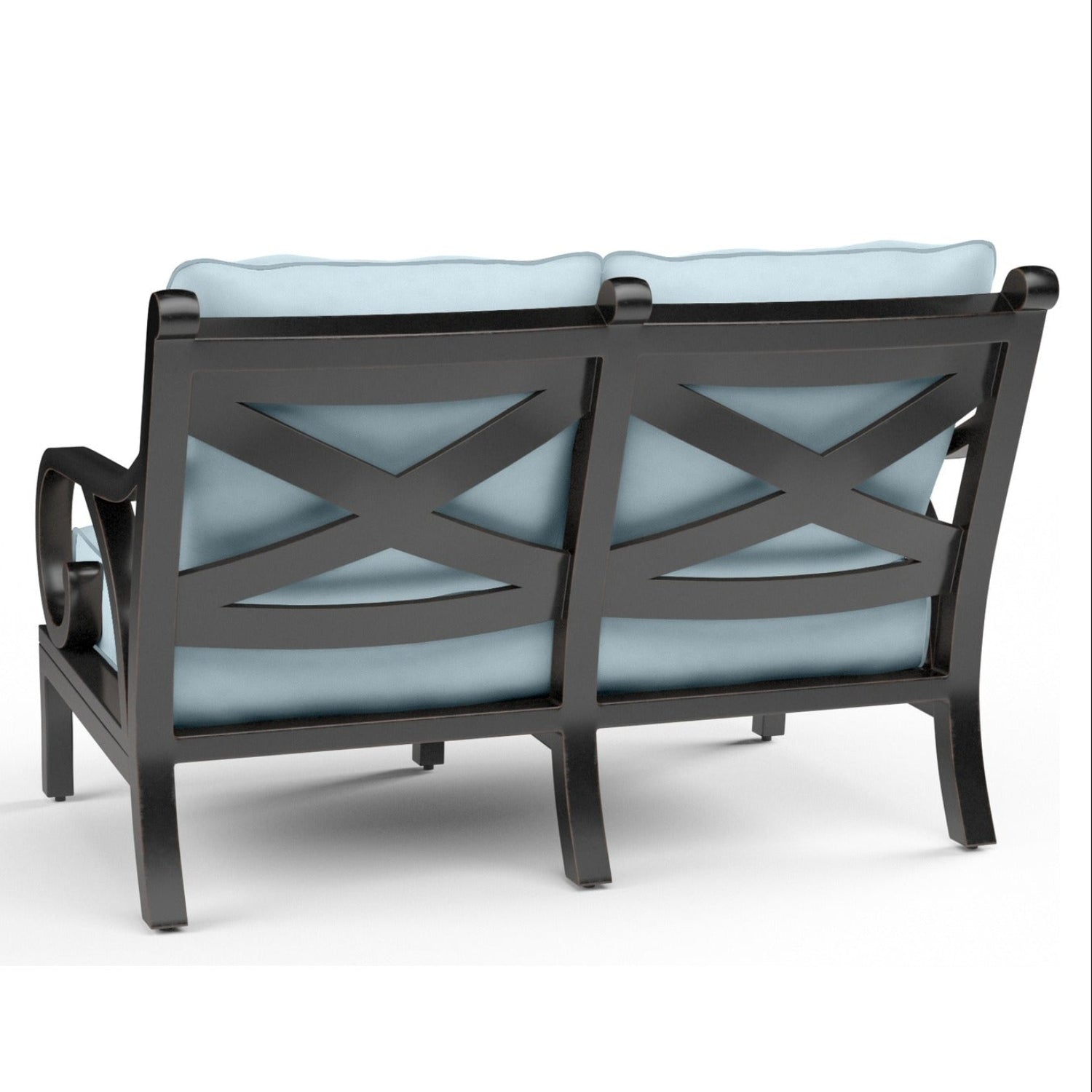 Sunset West Monterey Canvas Skyline w/Self Welt Outdoor Loveseat